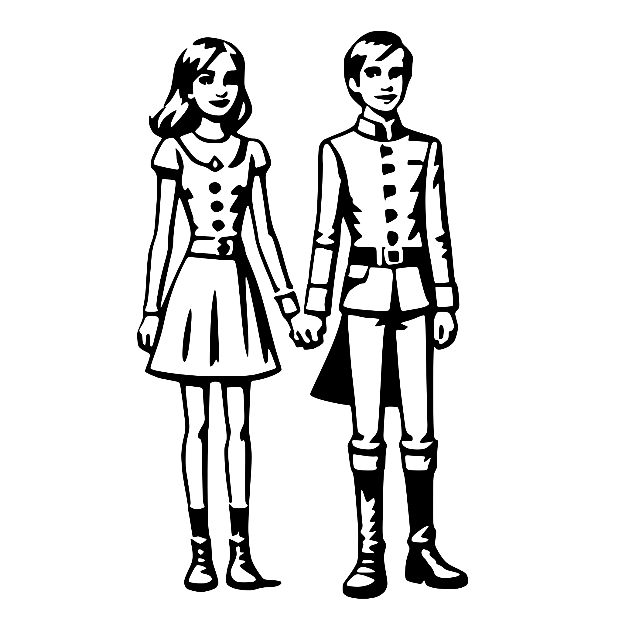 AI-generated SVG of 'couple's matching outfits'