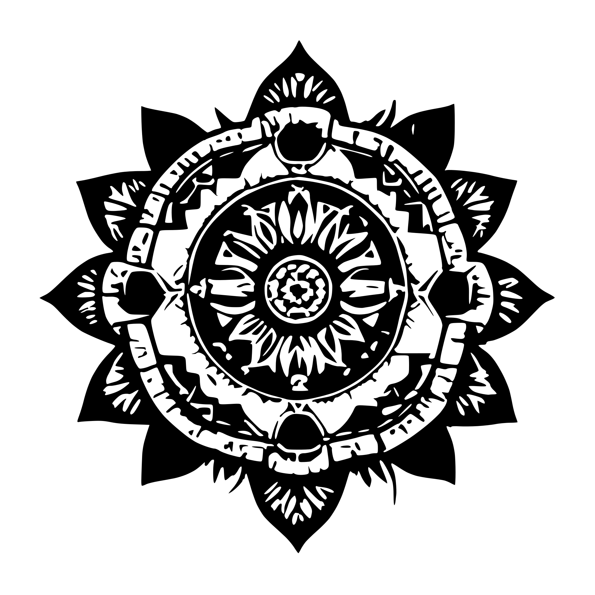 AI-generated SVG of a mandala