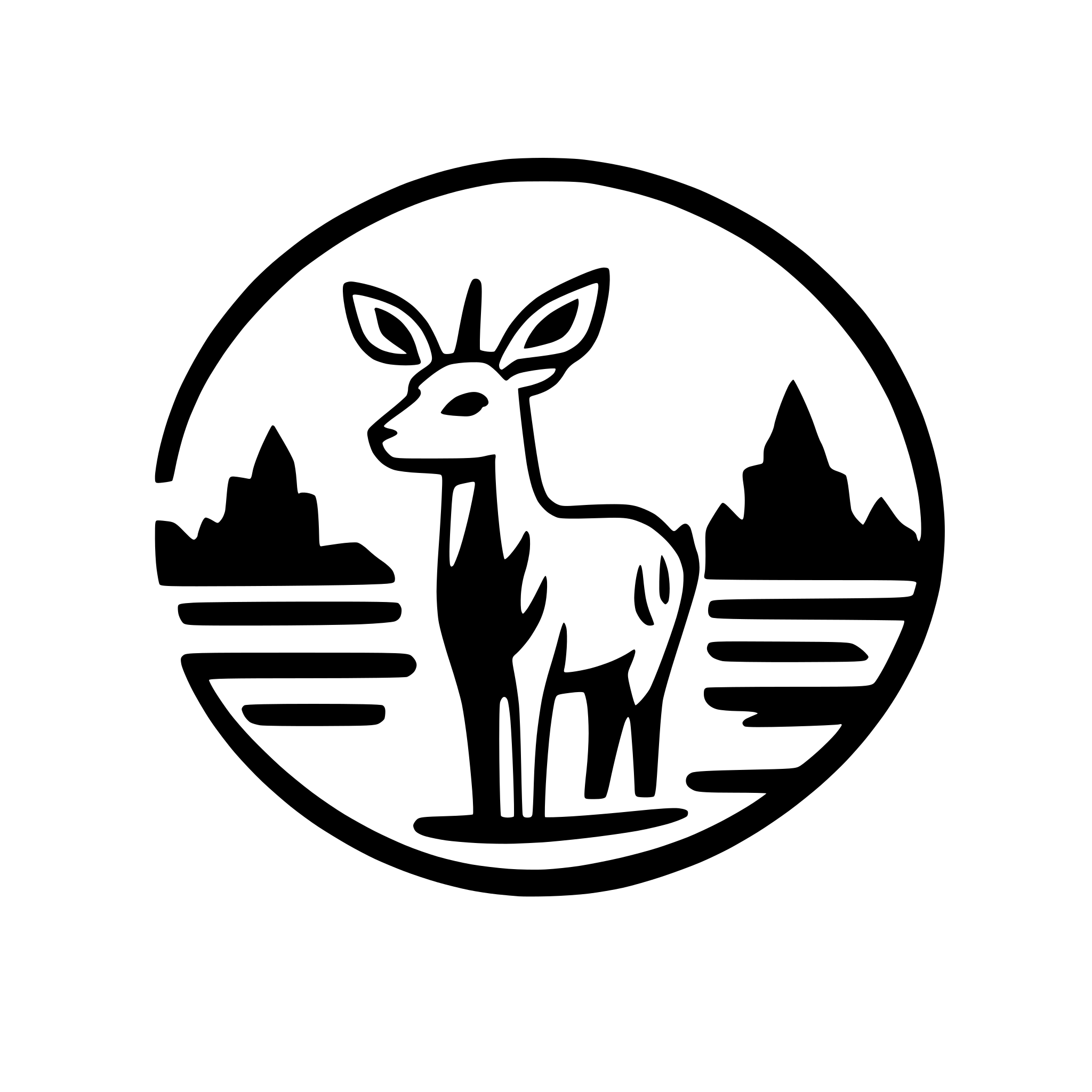 AI-generated SVG of a deer, lake