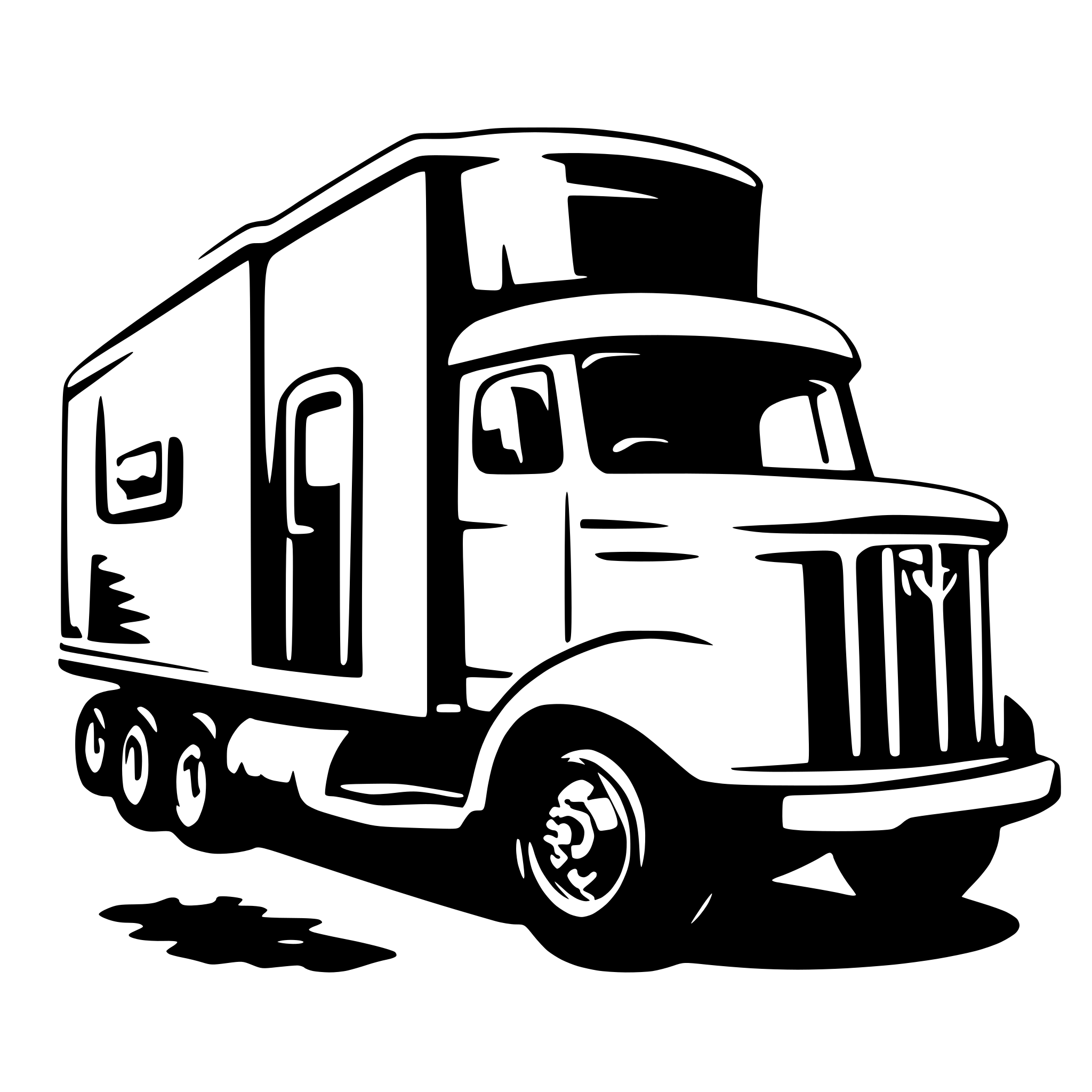 AI-generated SVG of a Truck with trailer