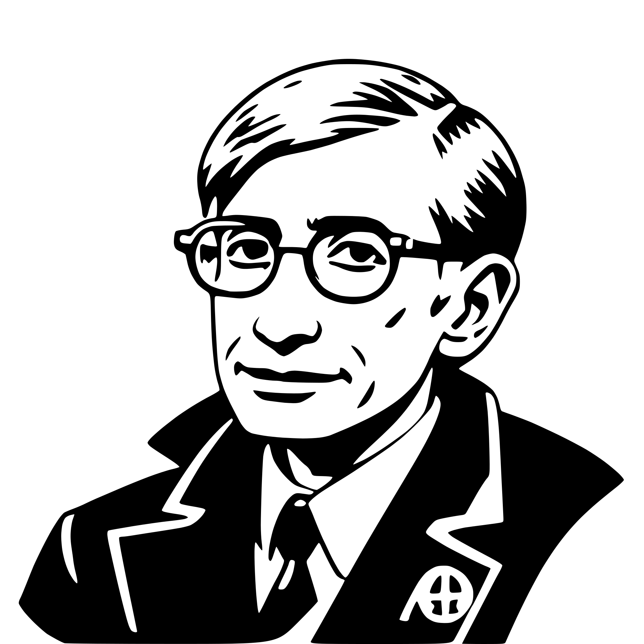 AI-generated SVG of a stephen hawking