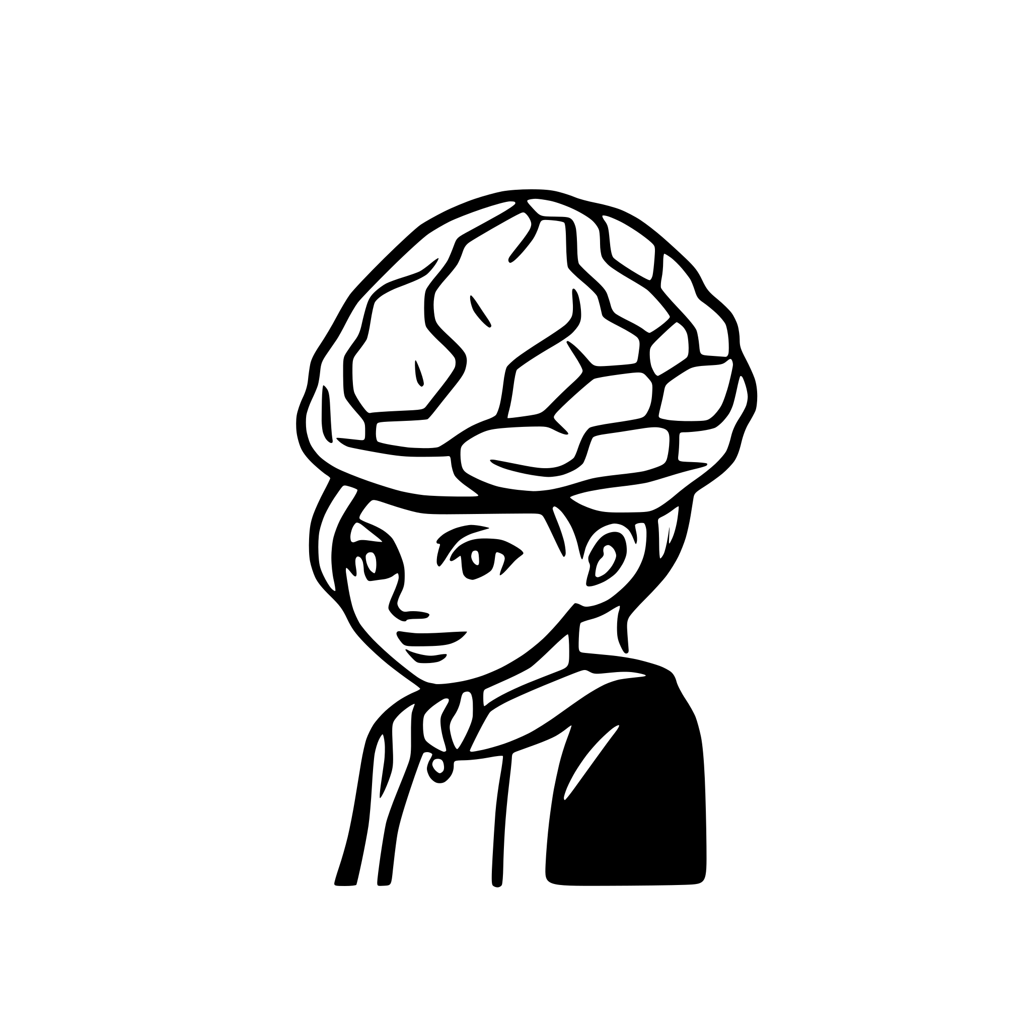AI-generated SVG of 'brain, simple'