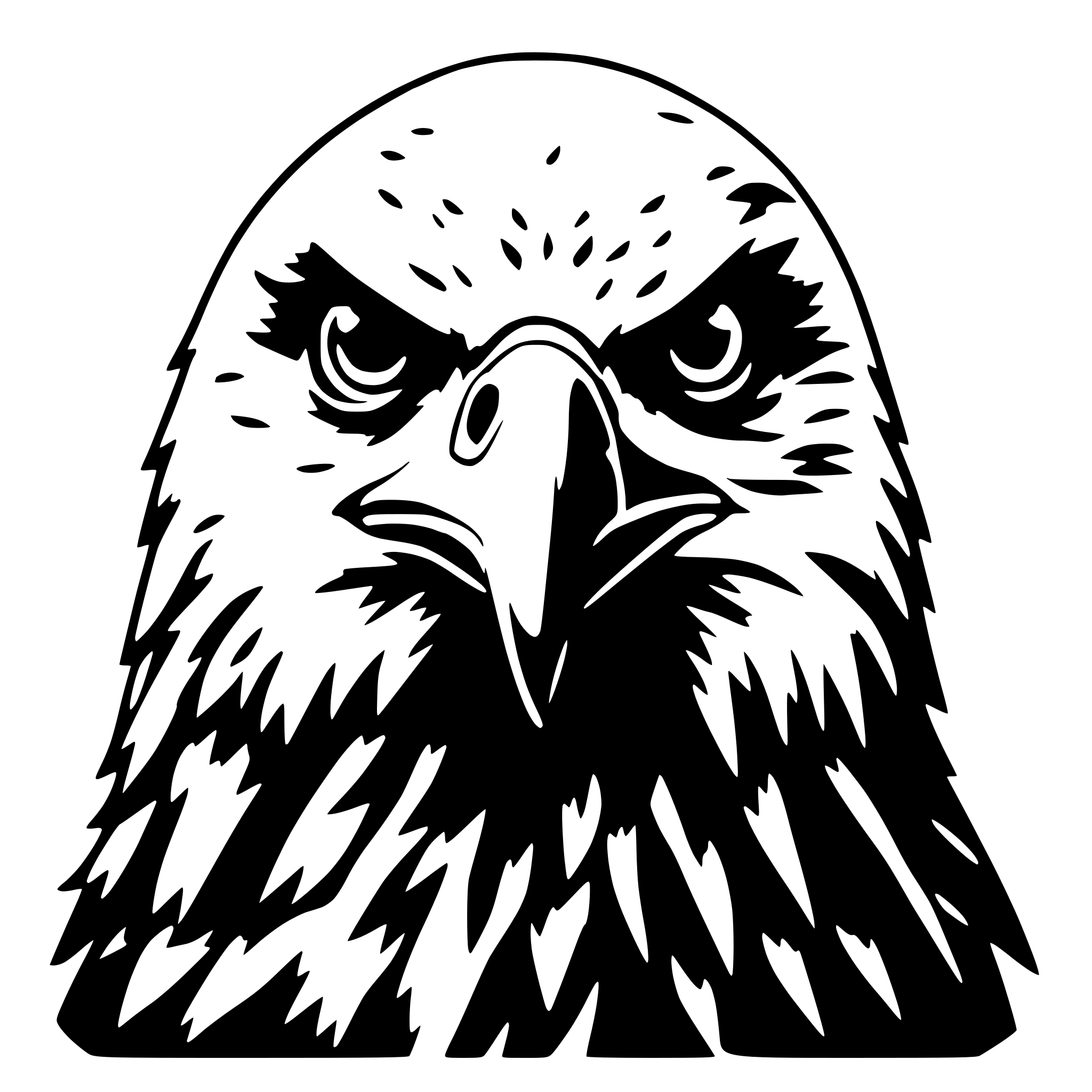 AI-generated SVG of a generate a angry full size eagle