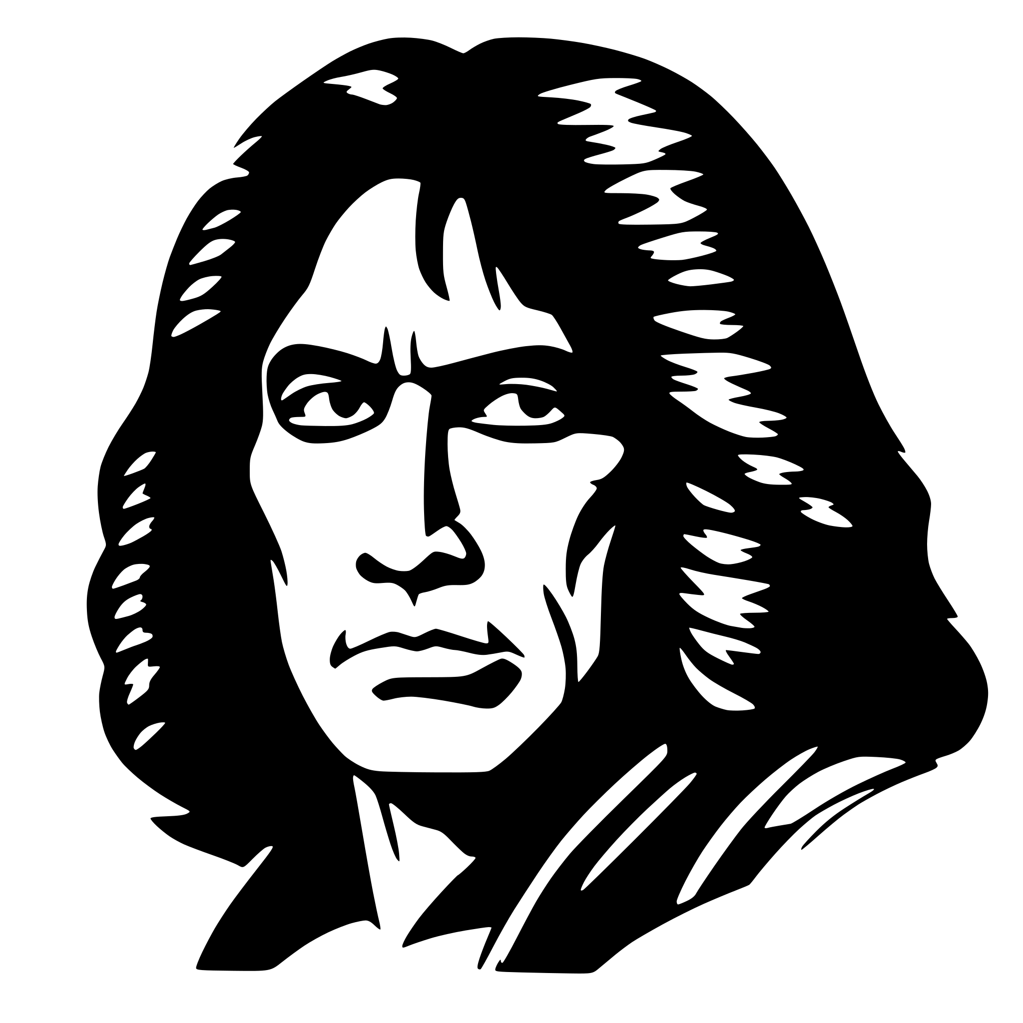 AI-generated SVG of 'Gene Simmons'