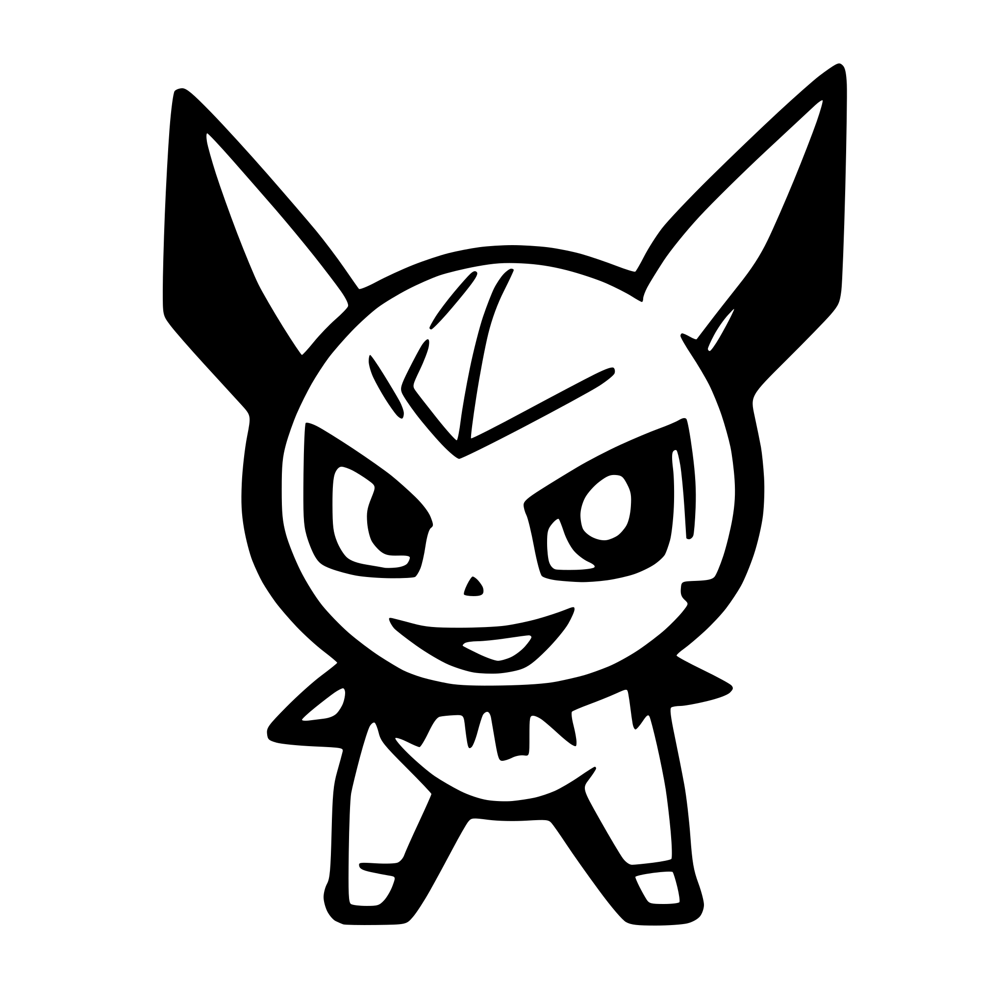 AI-generated SVG of 'caricature of a demon pokemon'
