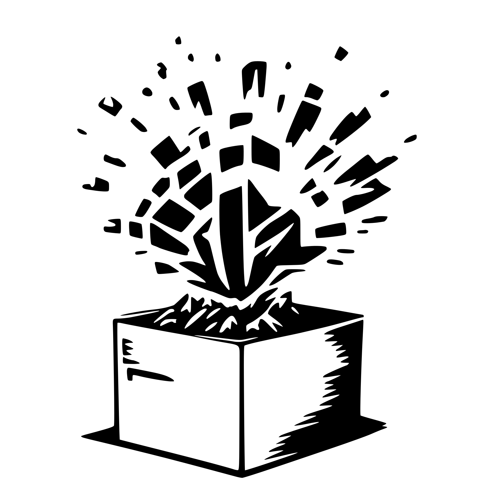 AI-generated SVG of 'explosion inside a cardboard box'