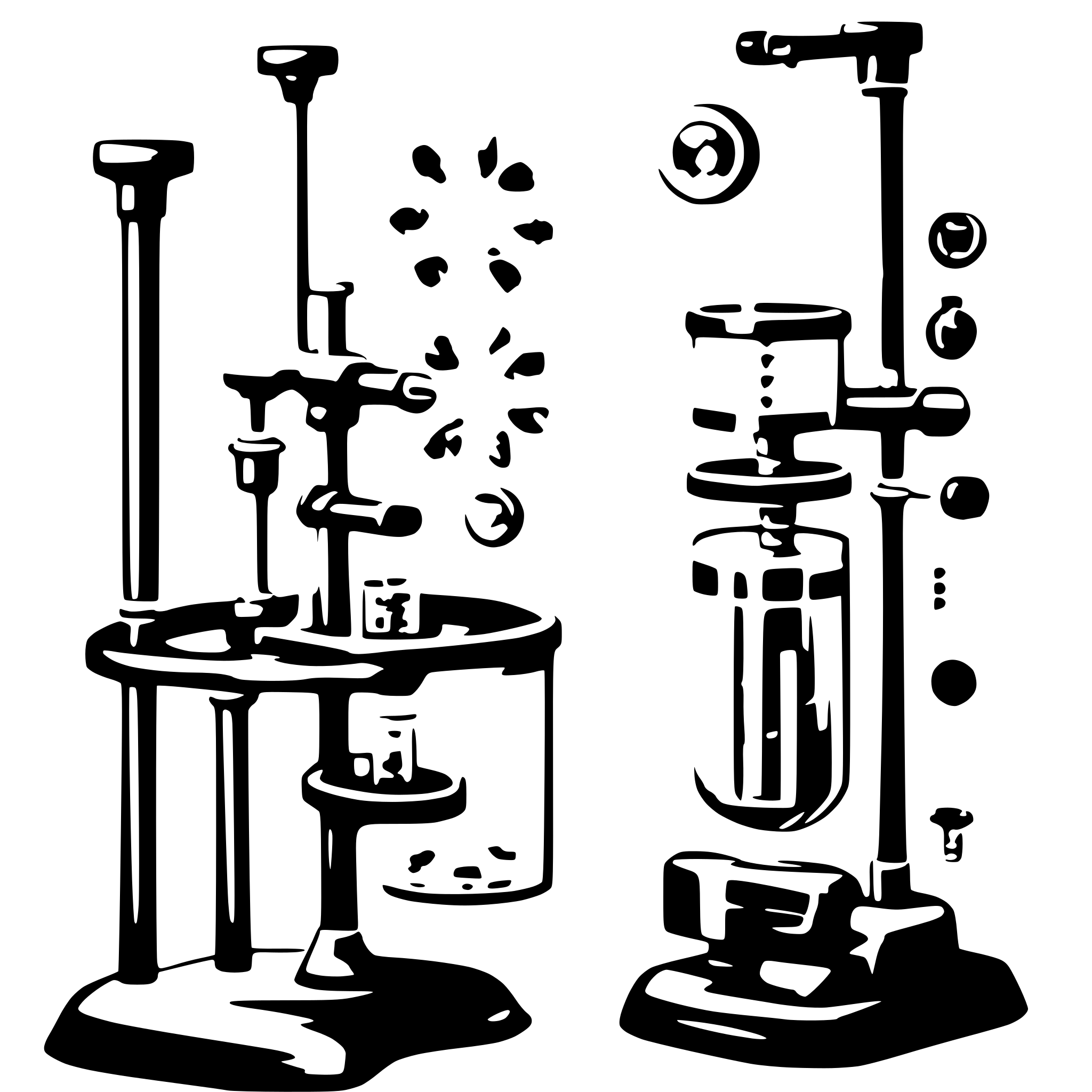 AI-generated SVG of a Canvas with several apparatus used in health sciences microbiology