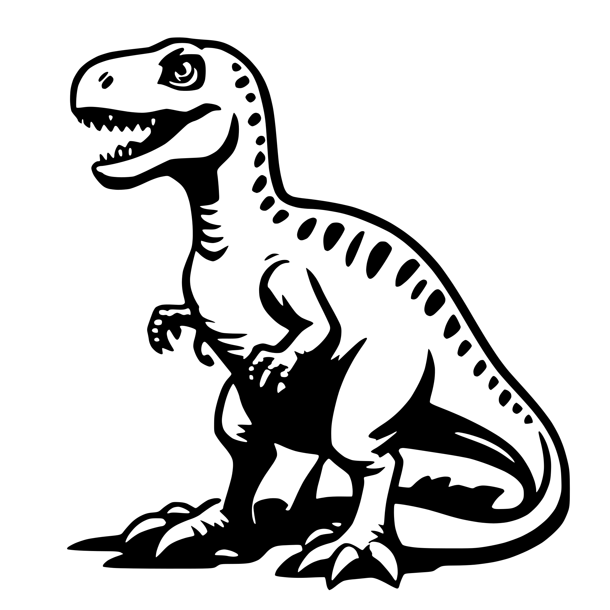 AI-generated SVG of 'cartoon t rex'