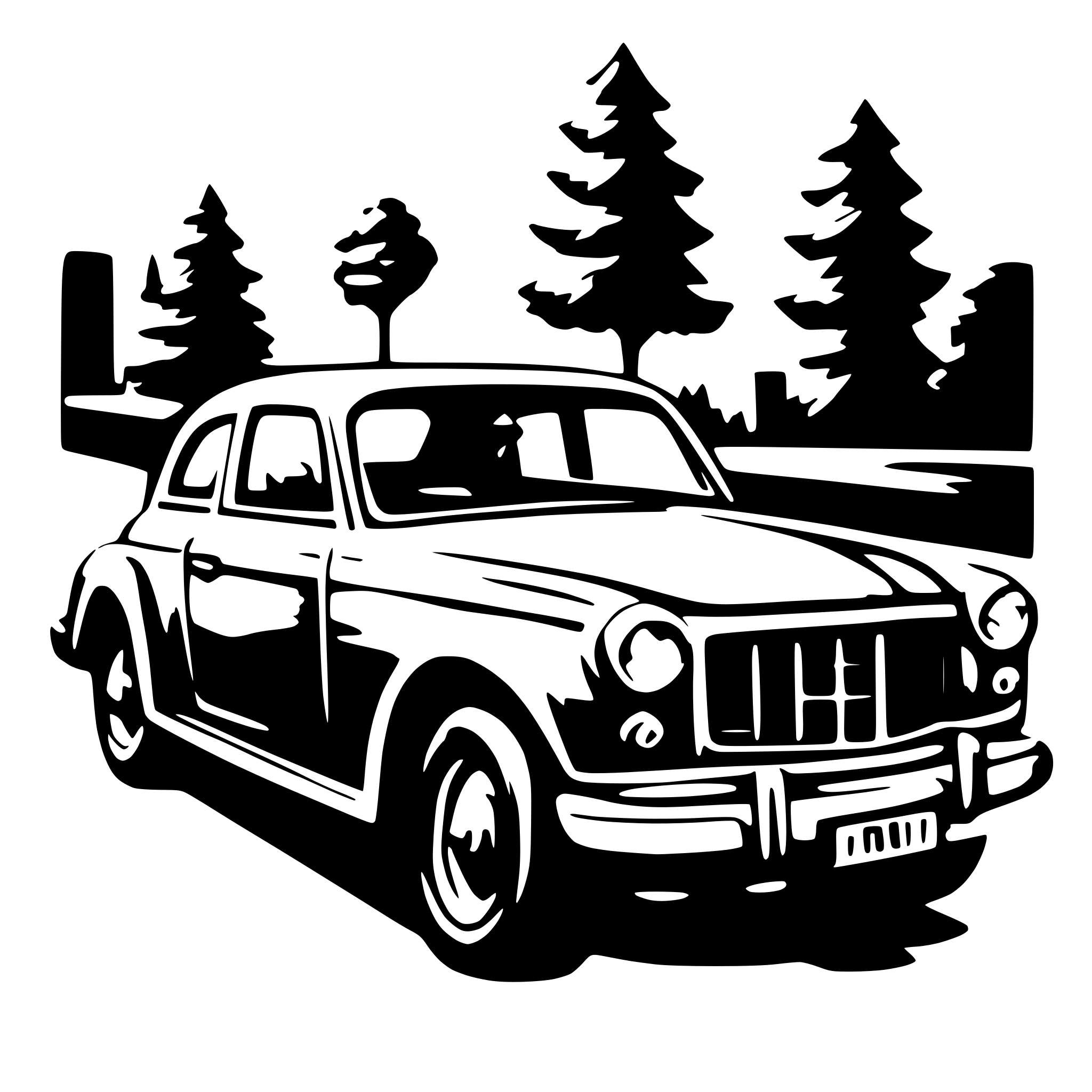 AI-generated SVG of 'an old car'