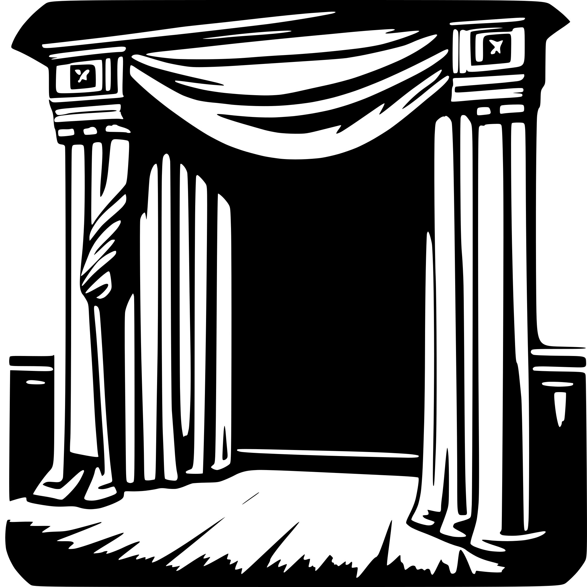 AI-generated SVG of 'theatre curtain closed'