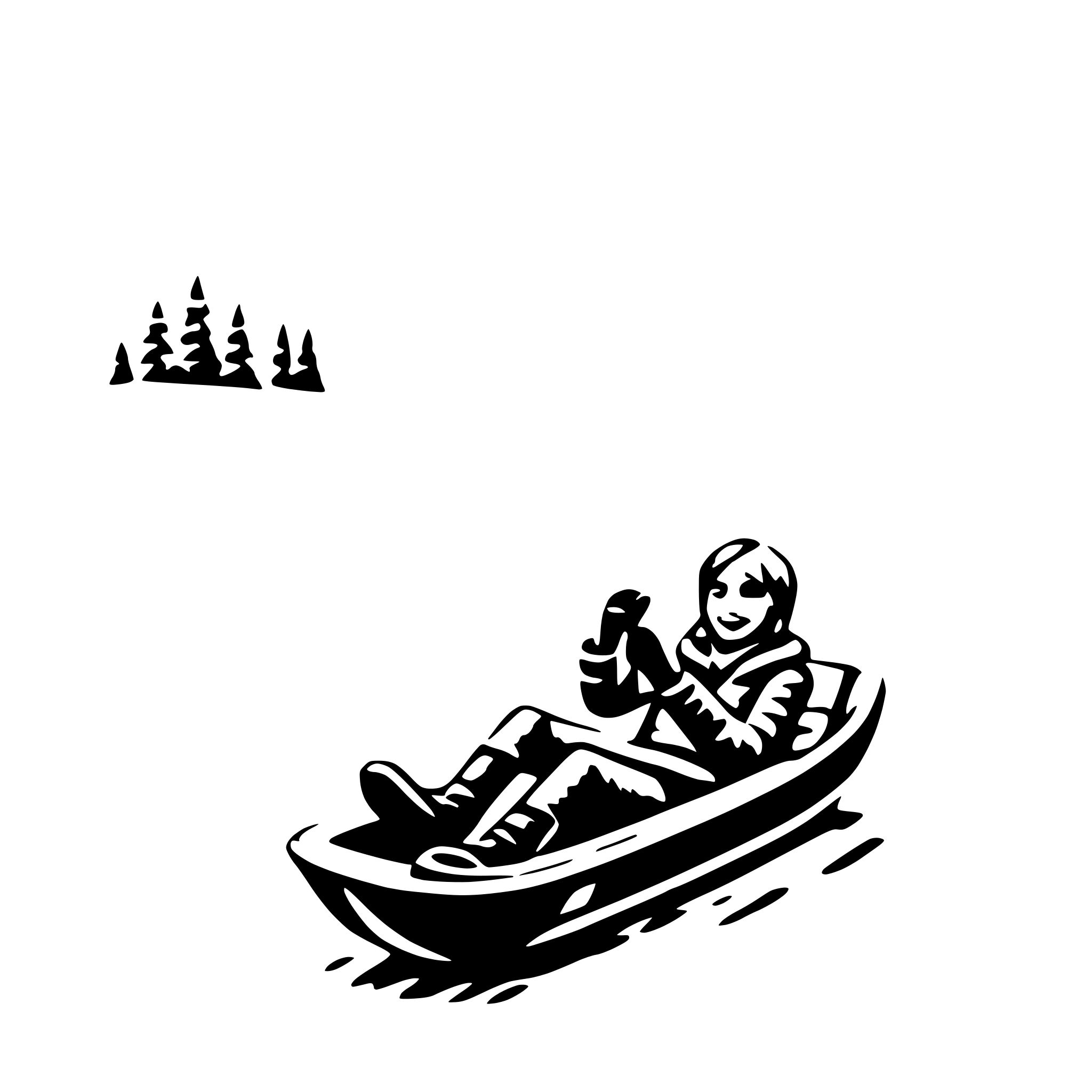 AI-generated SVG of a arctic sledding adventure