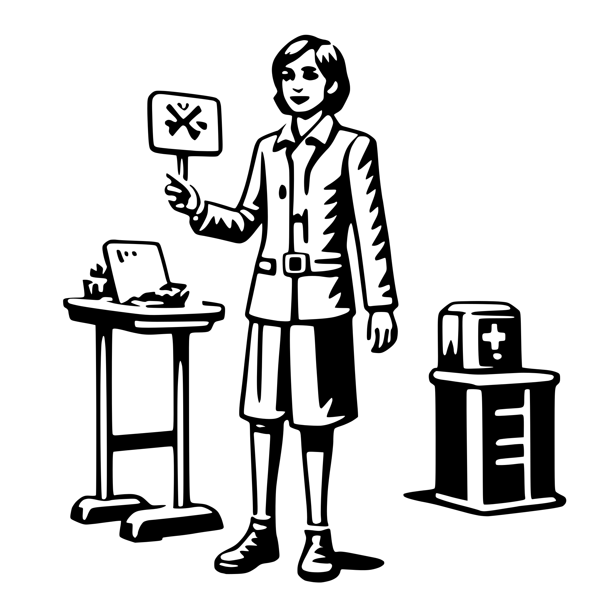 AI-generated SVG of a epidemiologist