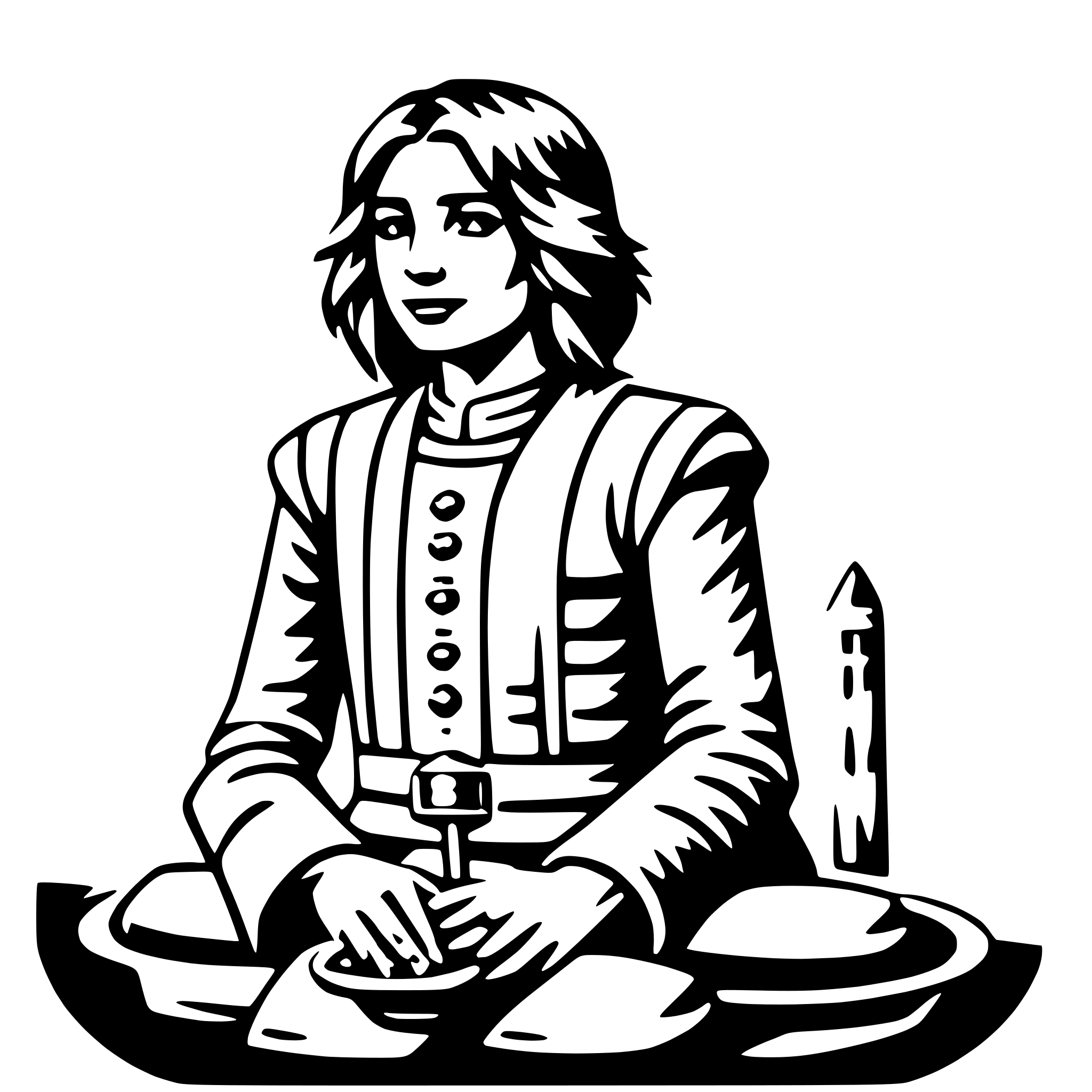 AI-generated SVG of 'benzaiten'