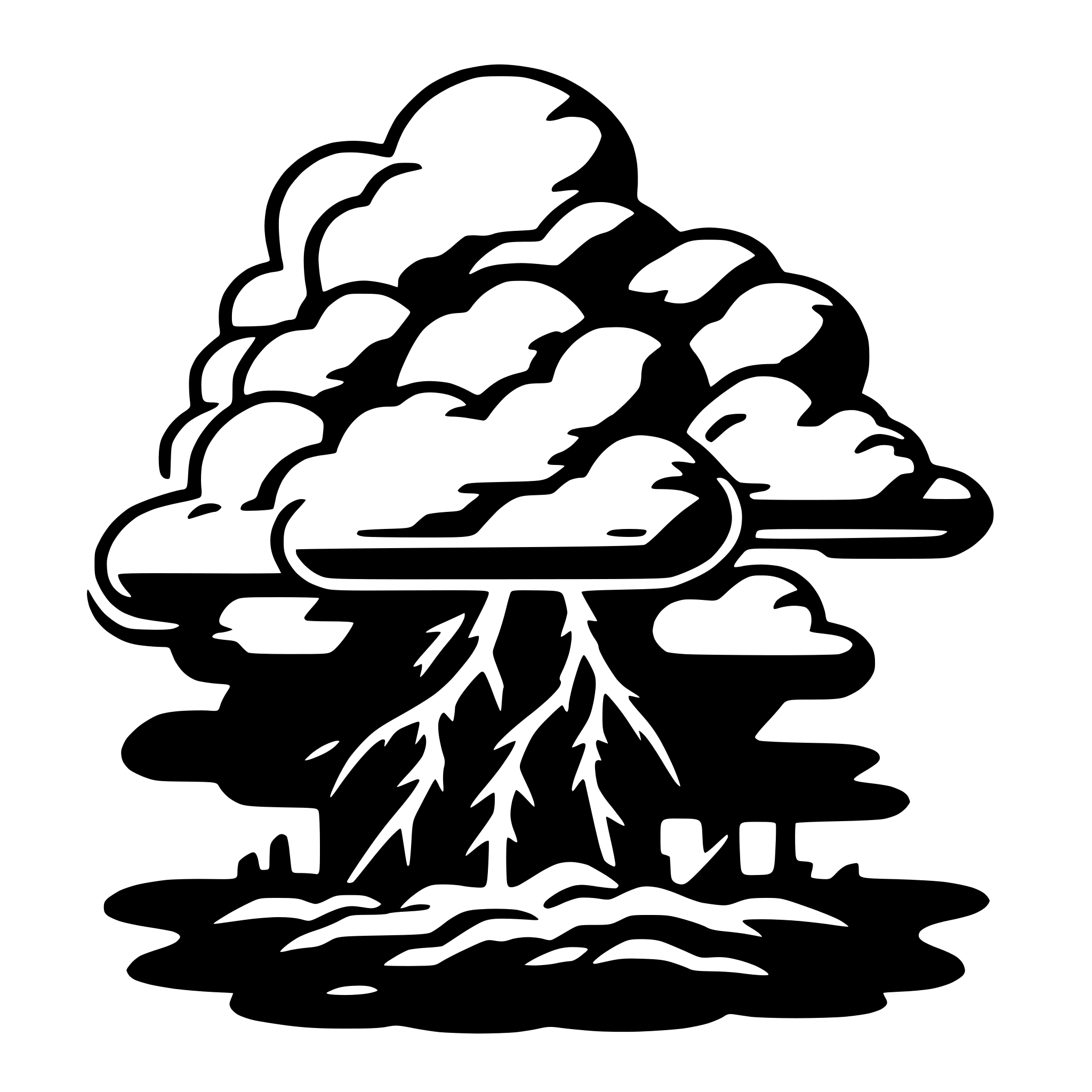 AI-generated SVG of 'clouds and lightning'