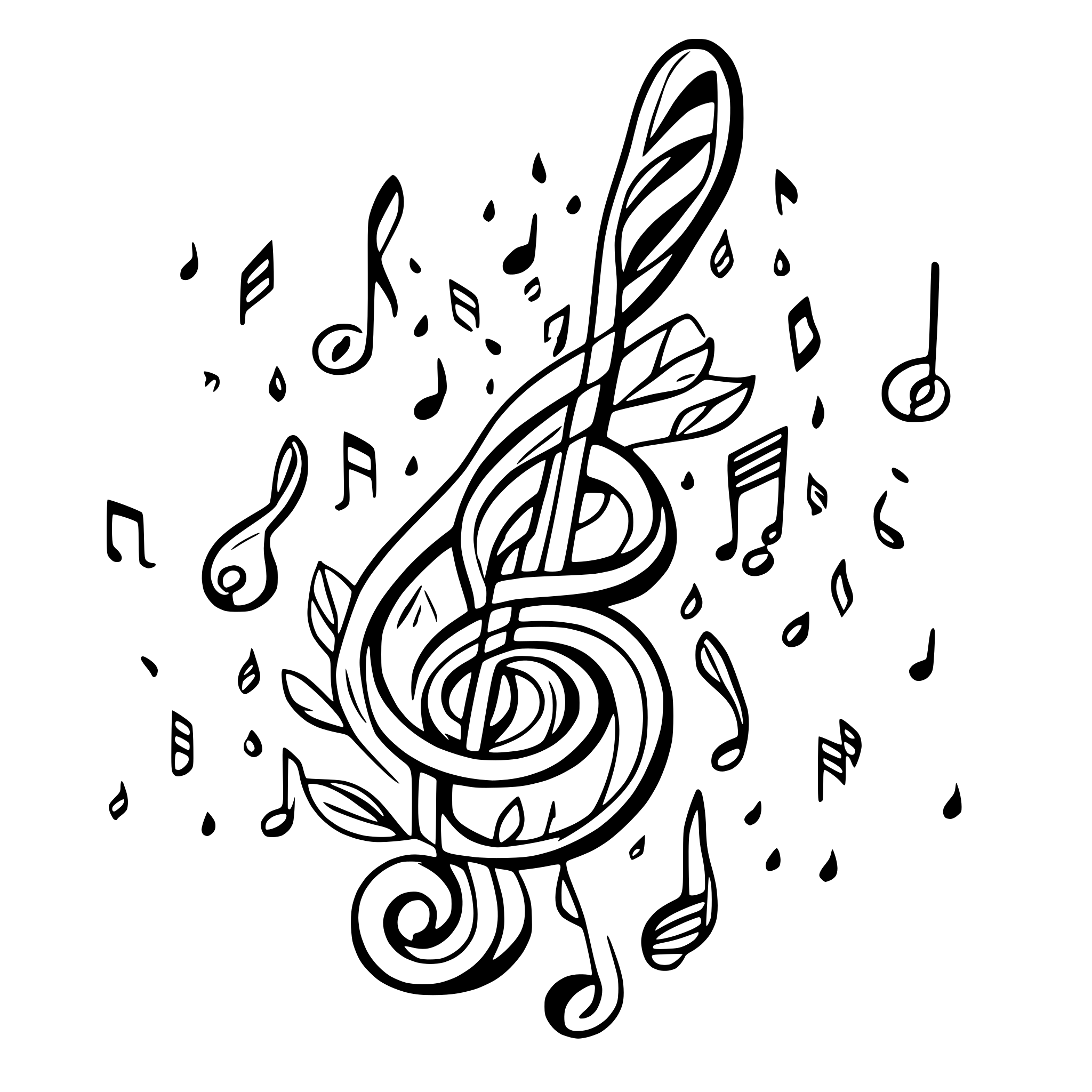 AI-generated SVG of a musical notes