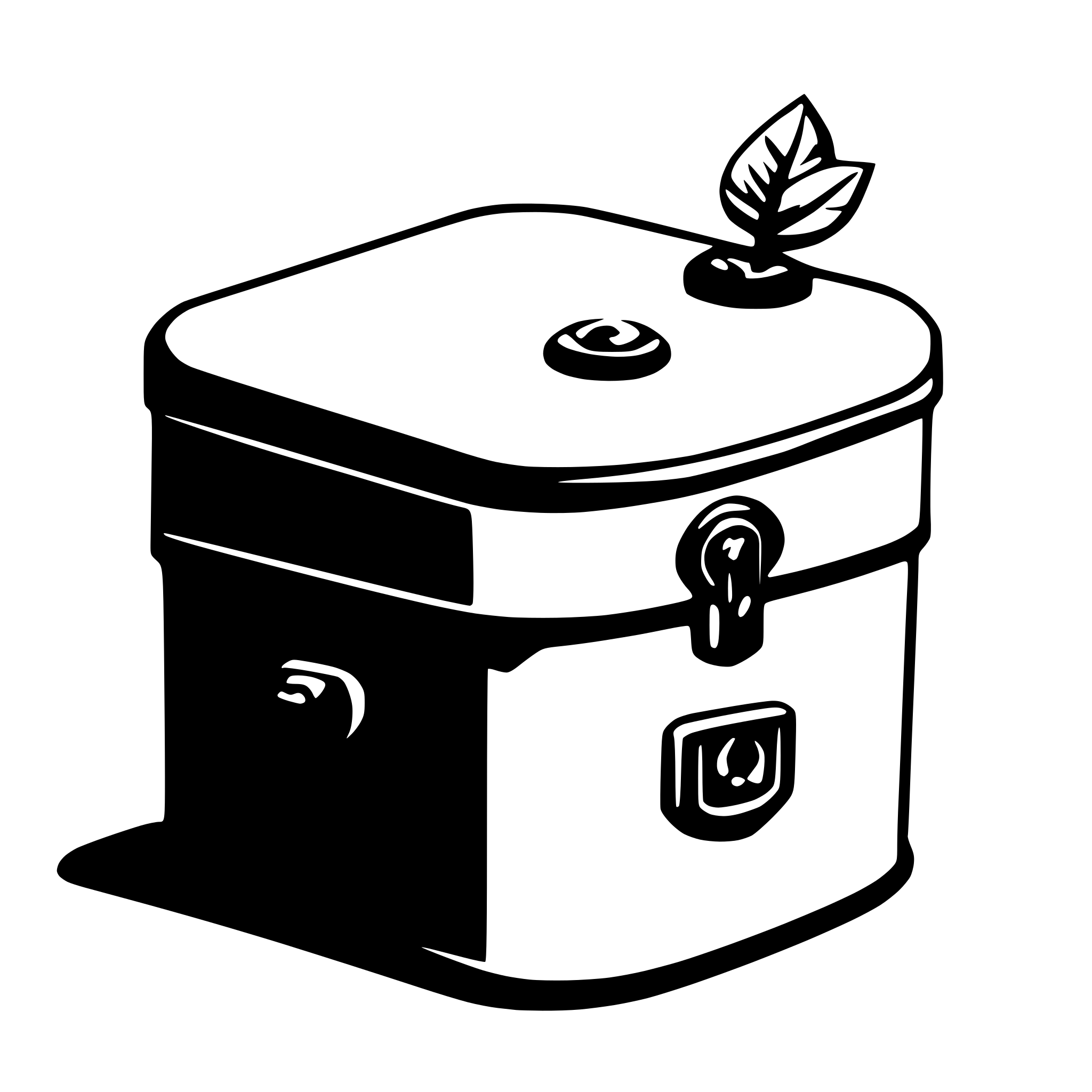 AI-generated SVG of a deck box