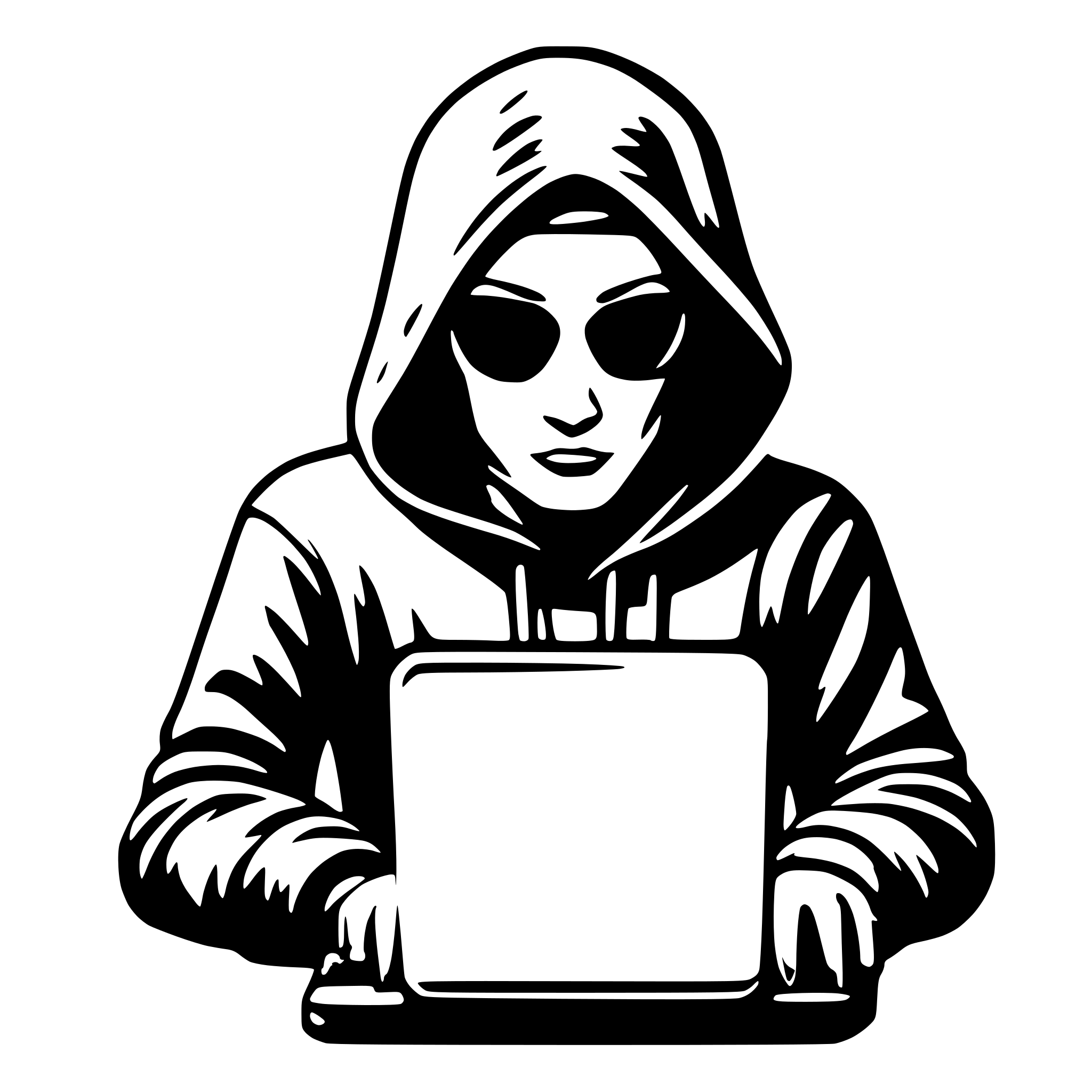 AI-generated SVG of a hacker