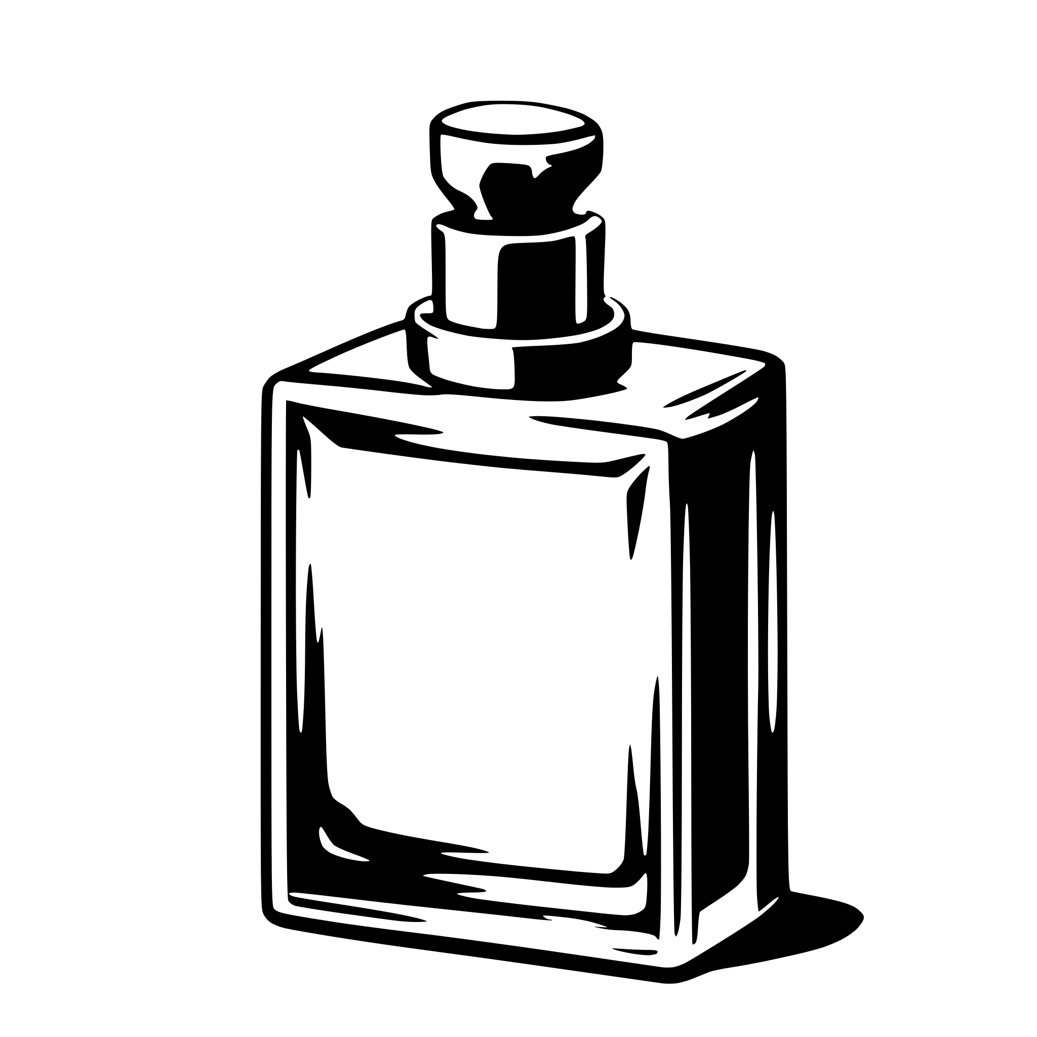 AI-generated SVG of 'square perfume bottle'