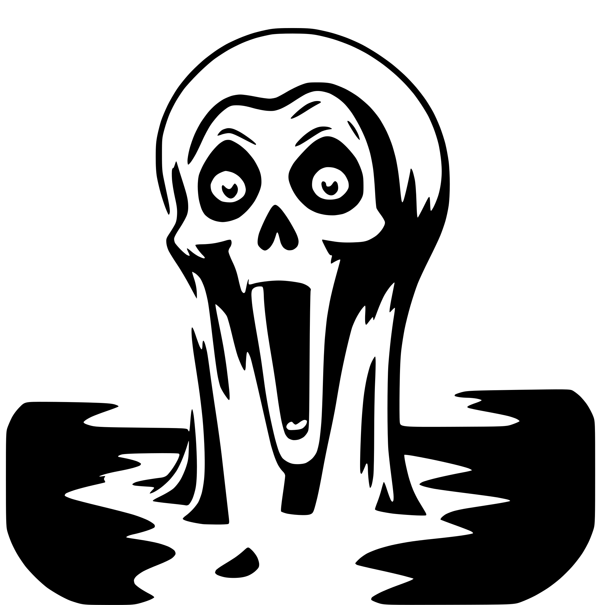 AI-generated SVG of a scream