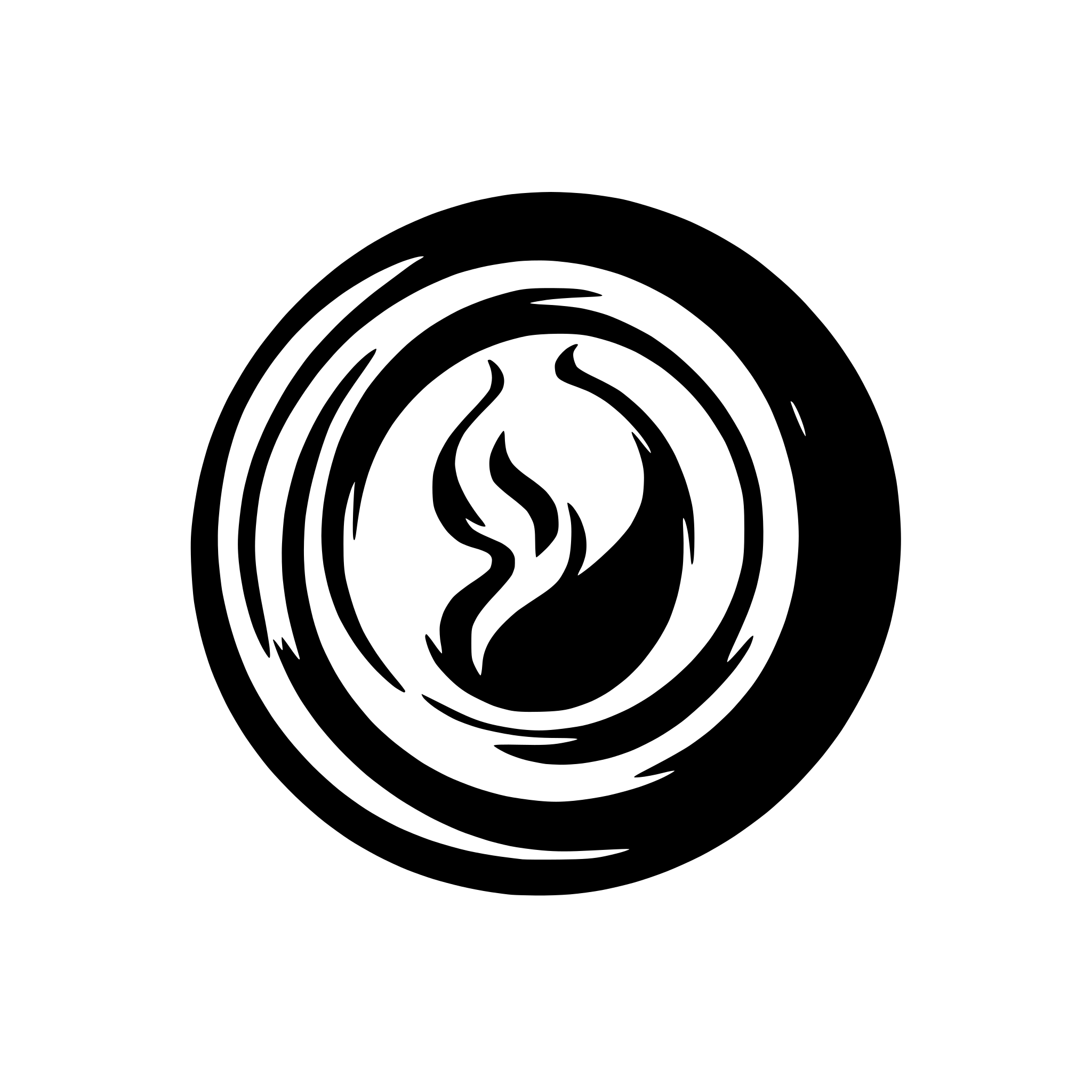 AI-generated SVG of a logo of a ying yang shape resembling a flame inside a rounded square