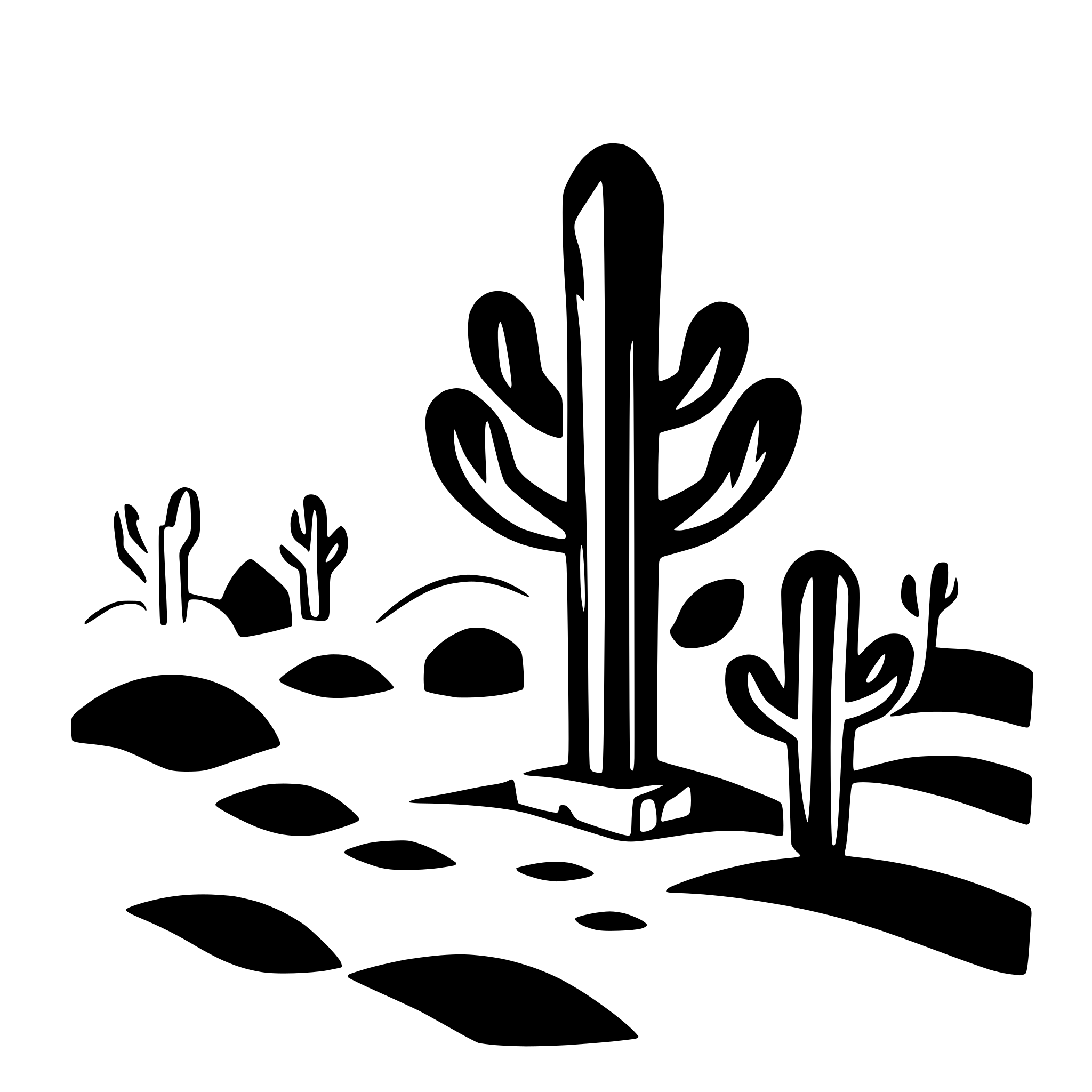 AI-generated SVG of 'cactus in a desert landscape'