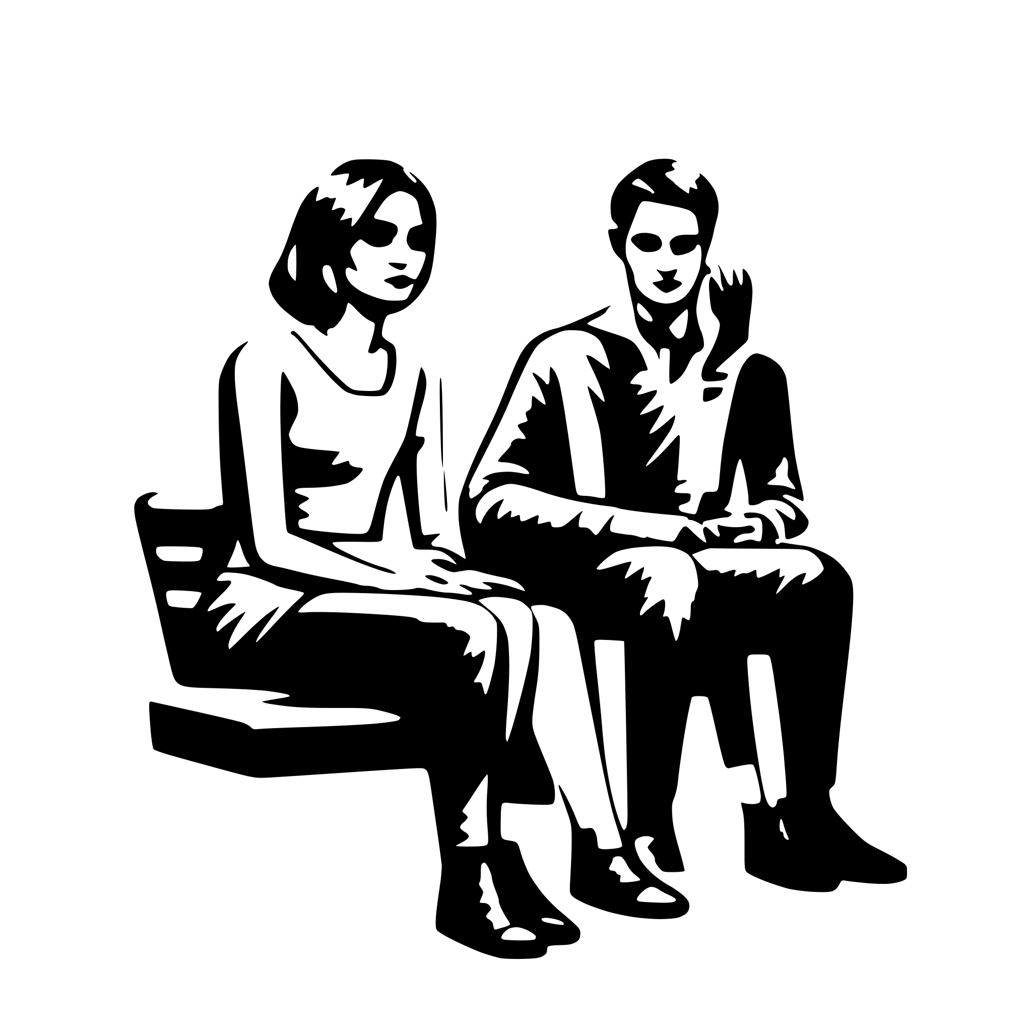 AI-generated SVG of 'couple seated'