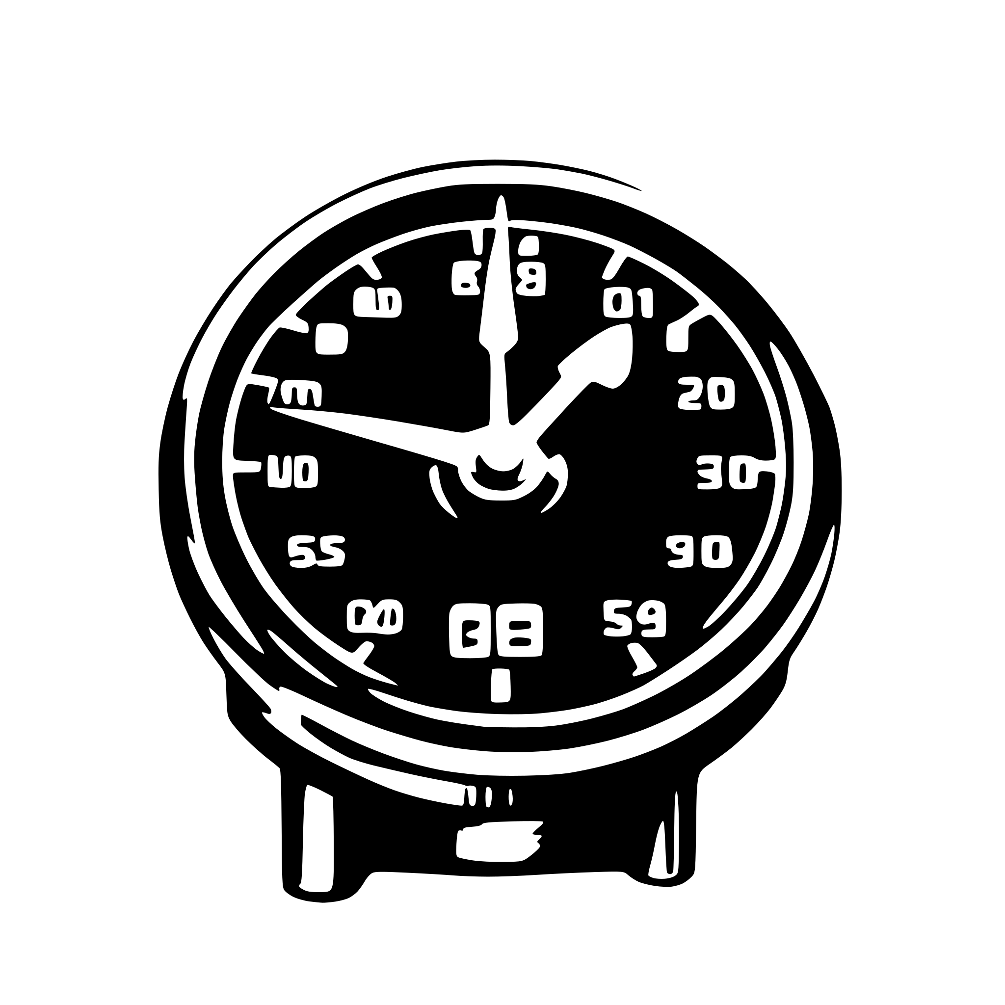 AI-generated SVG of a dial menu