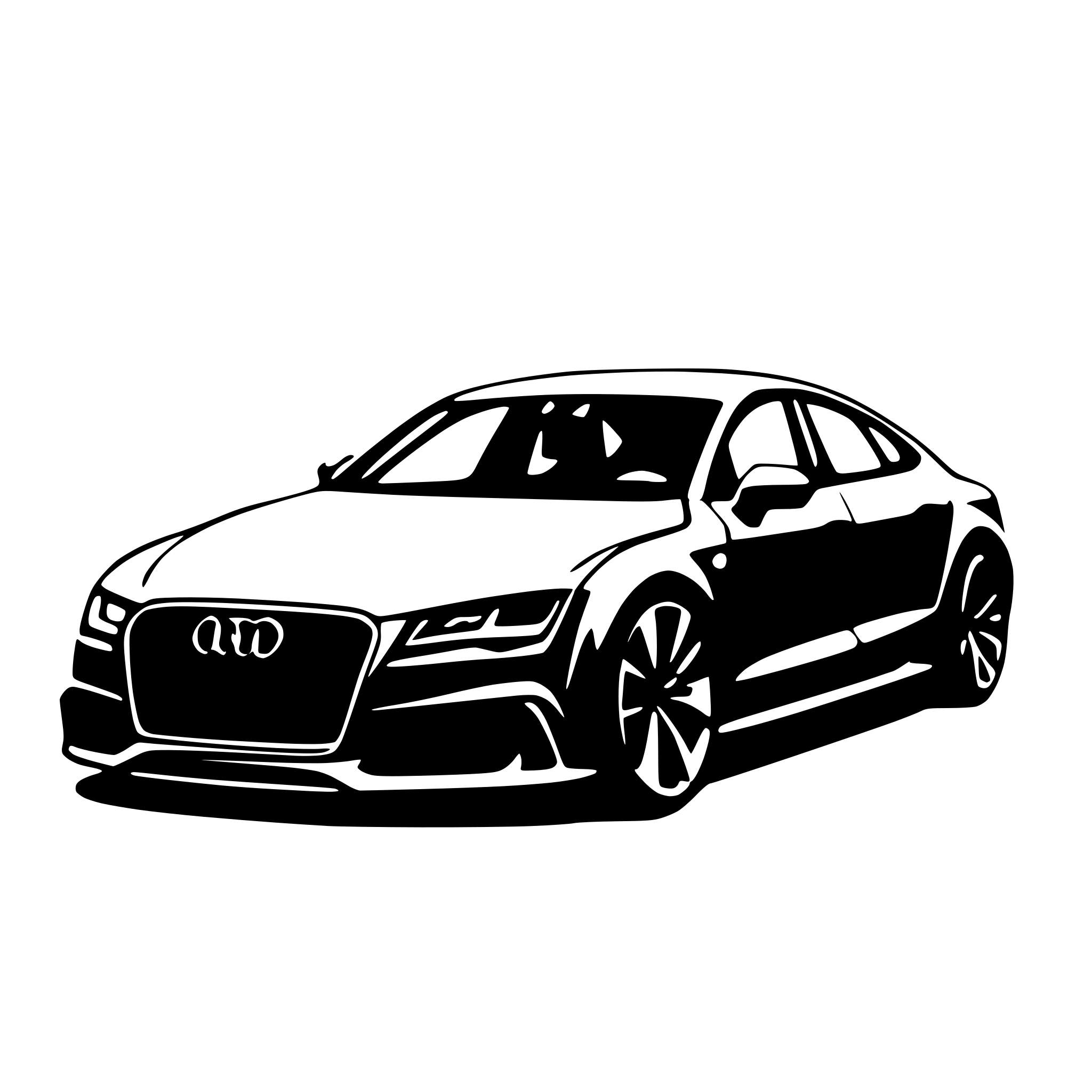 AI-generated SVG of a Значок гоночной машинки audi RS7