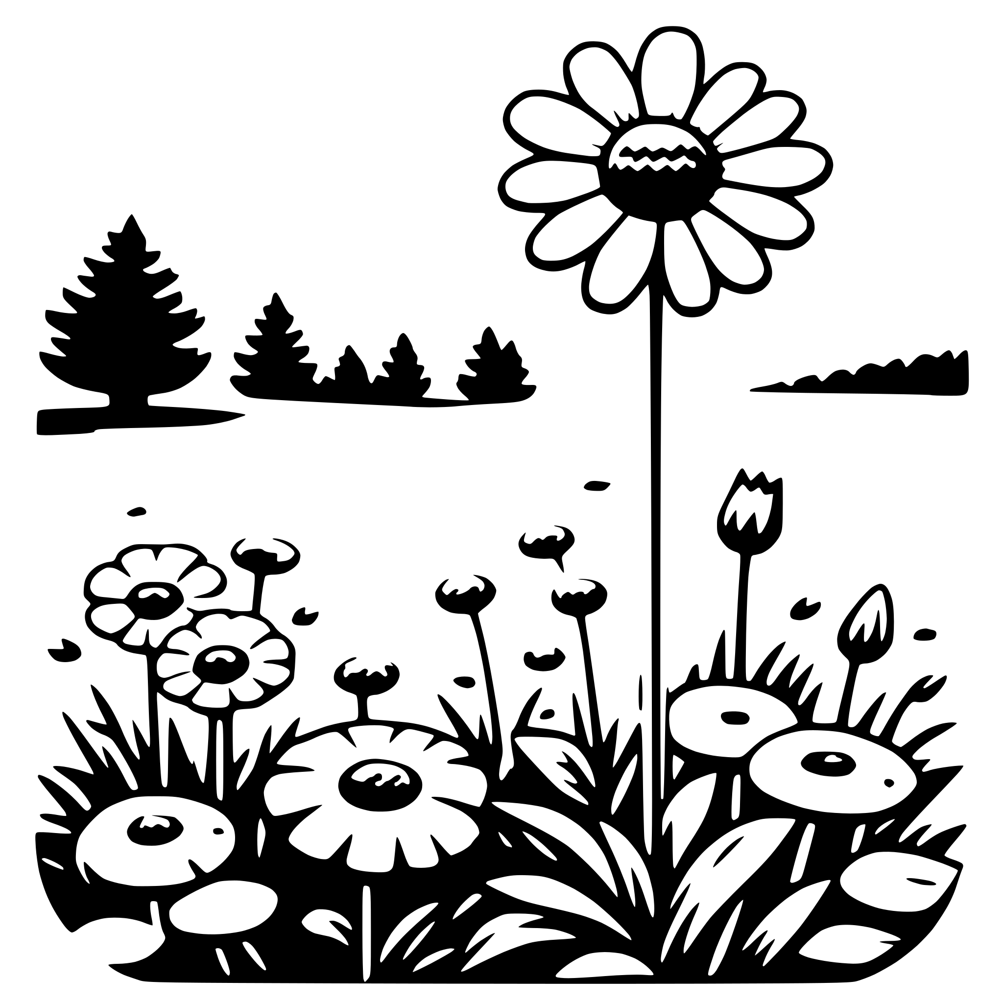 AI-generated SVG of 'flower meadow'