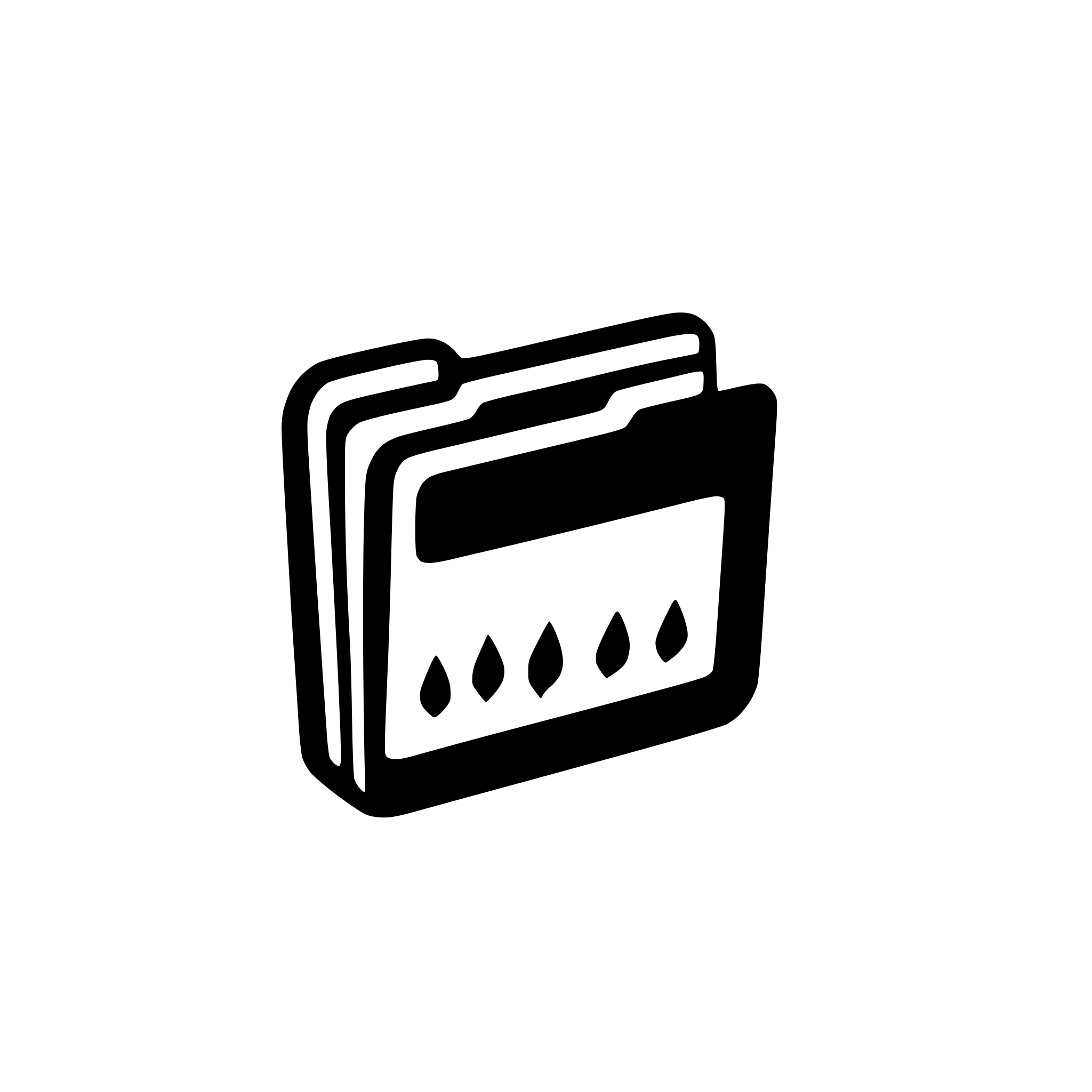 AI-generated SVG of a Inverse Folder Icon with grey background
