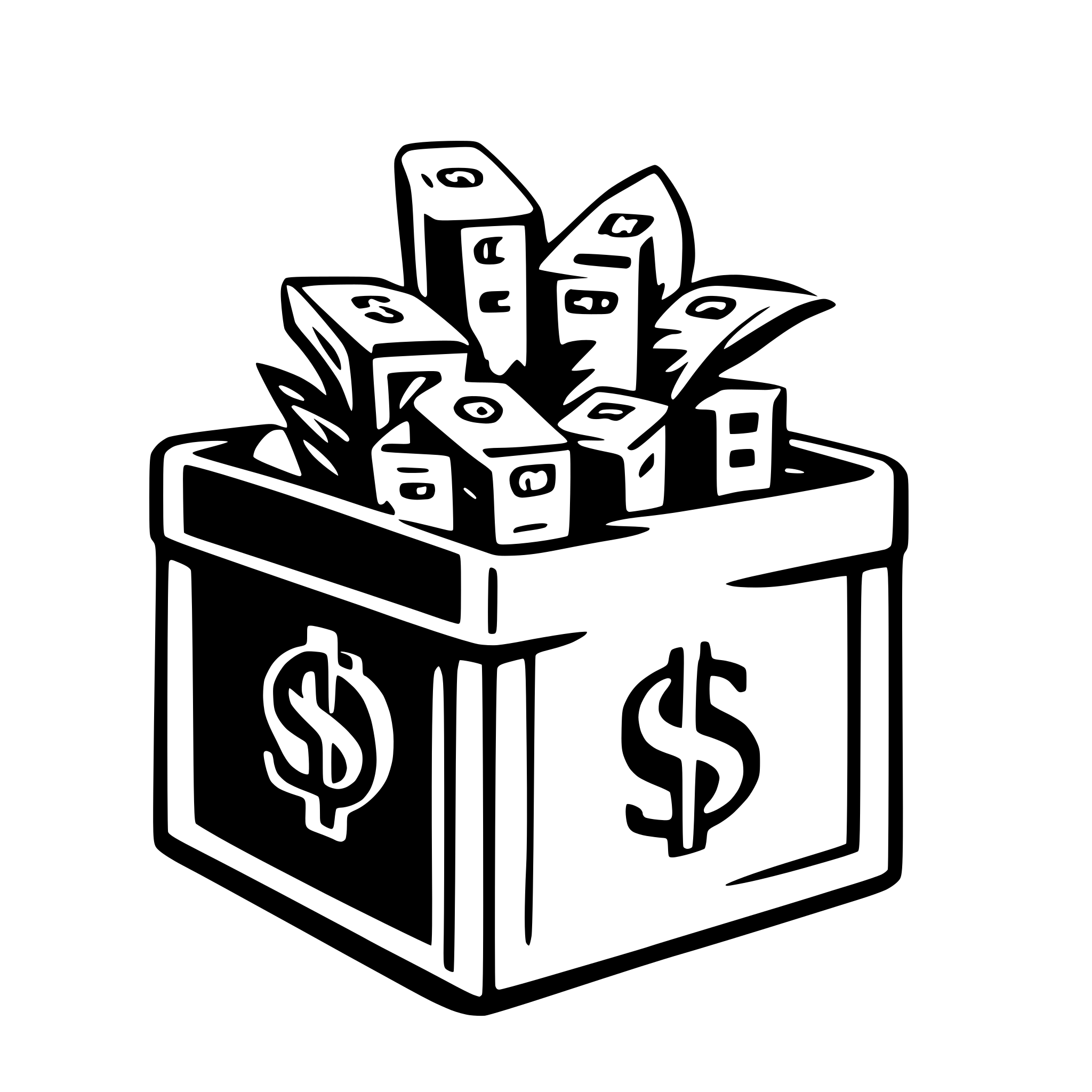 AI-generated SVG of 'dollar box'