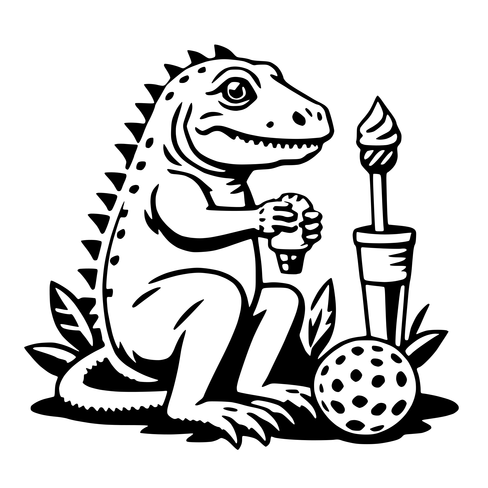 AI-generated SVG of a iguana with ice cream