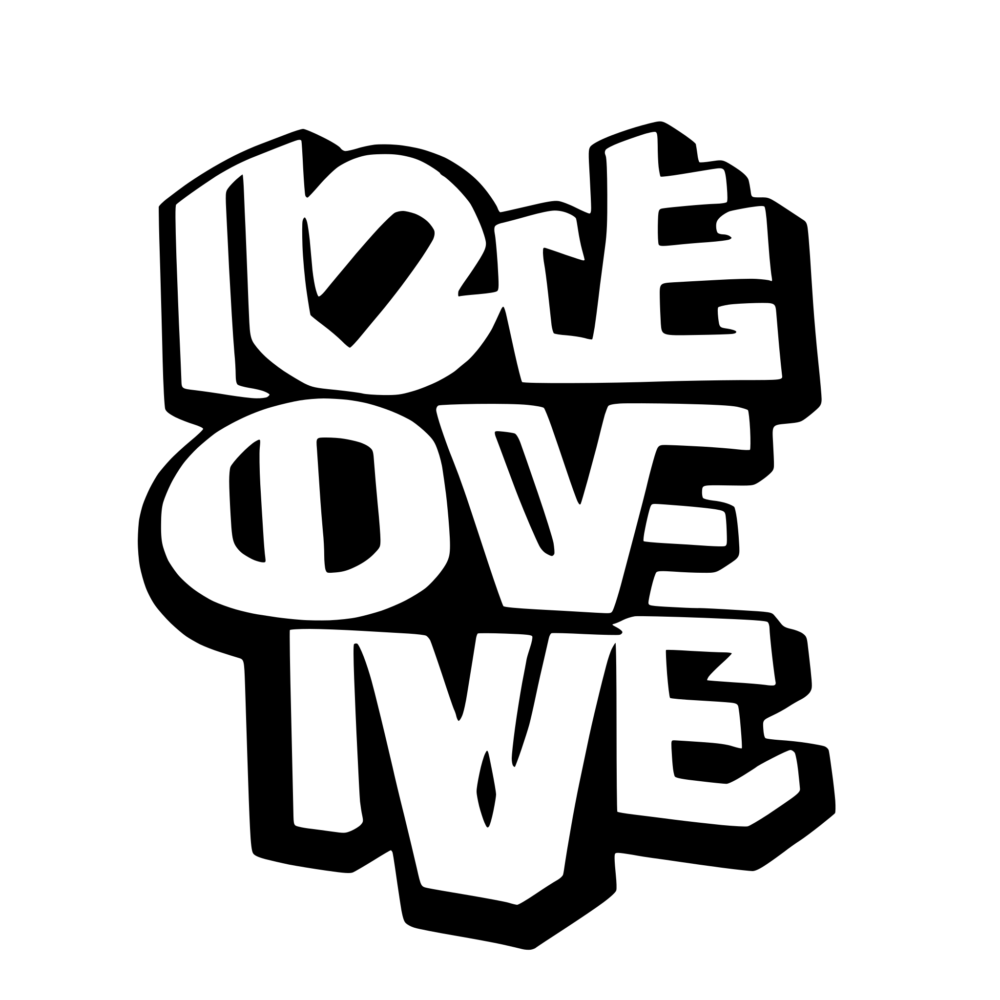AI-generated SVG of a love graffiti