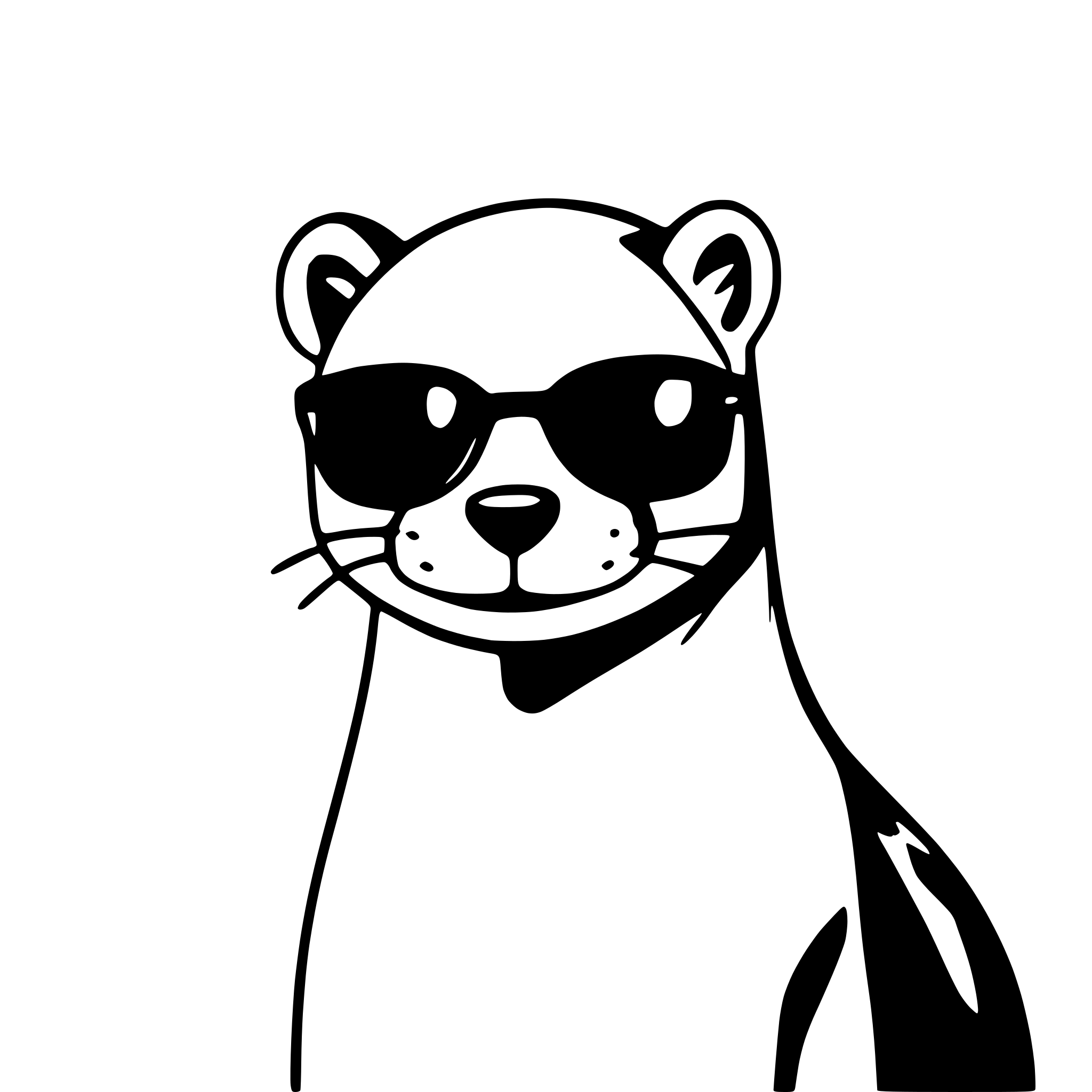 AI-generated SVG of 'otter with sunglasses on'