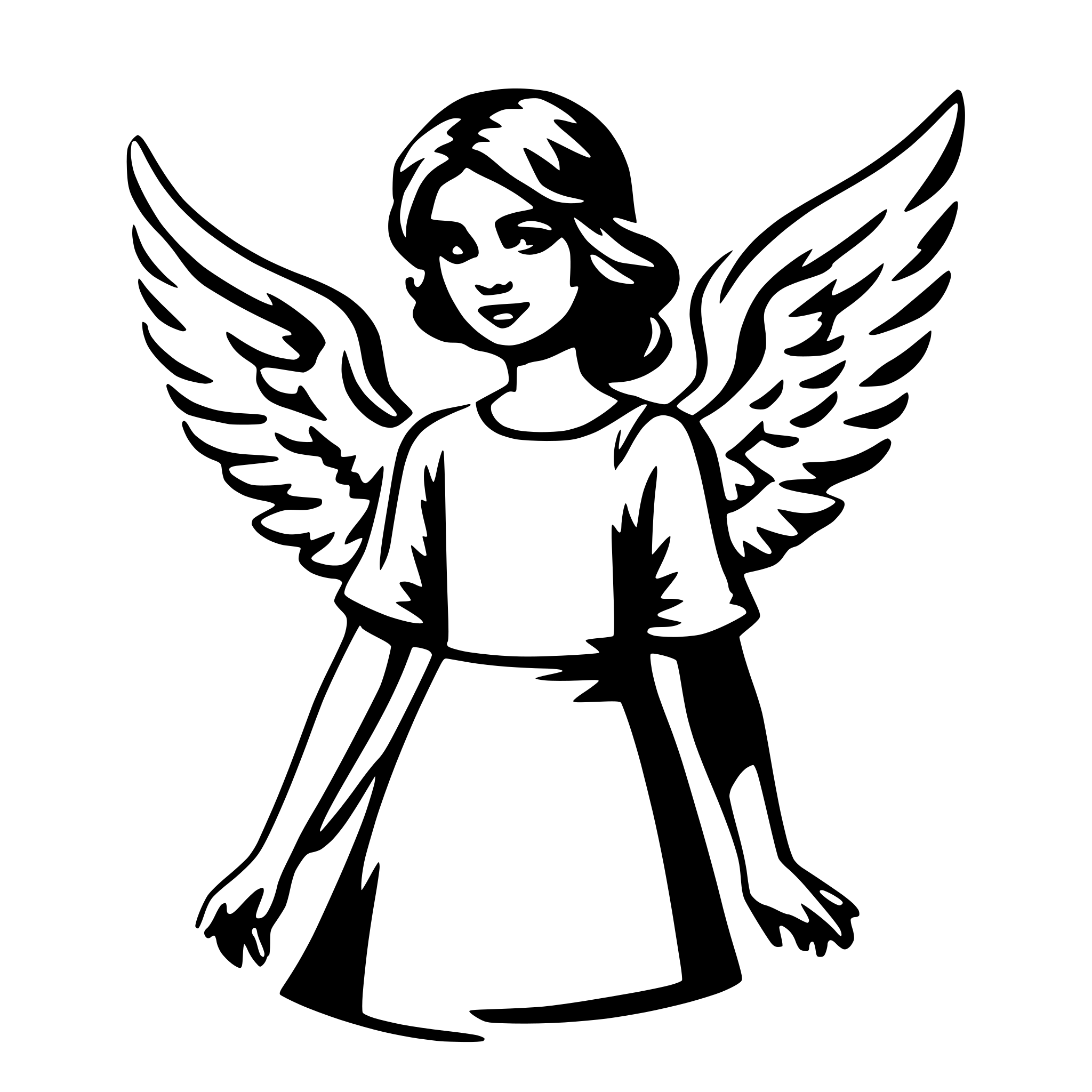 AI-generated SVG of a Angel
