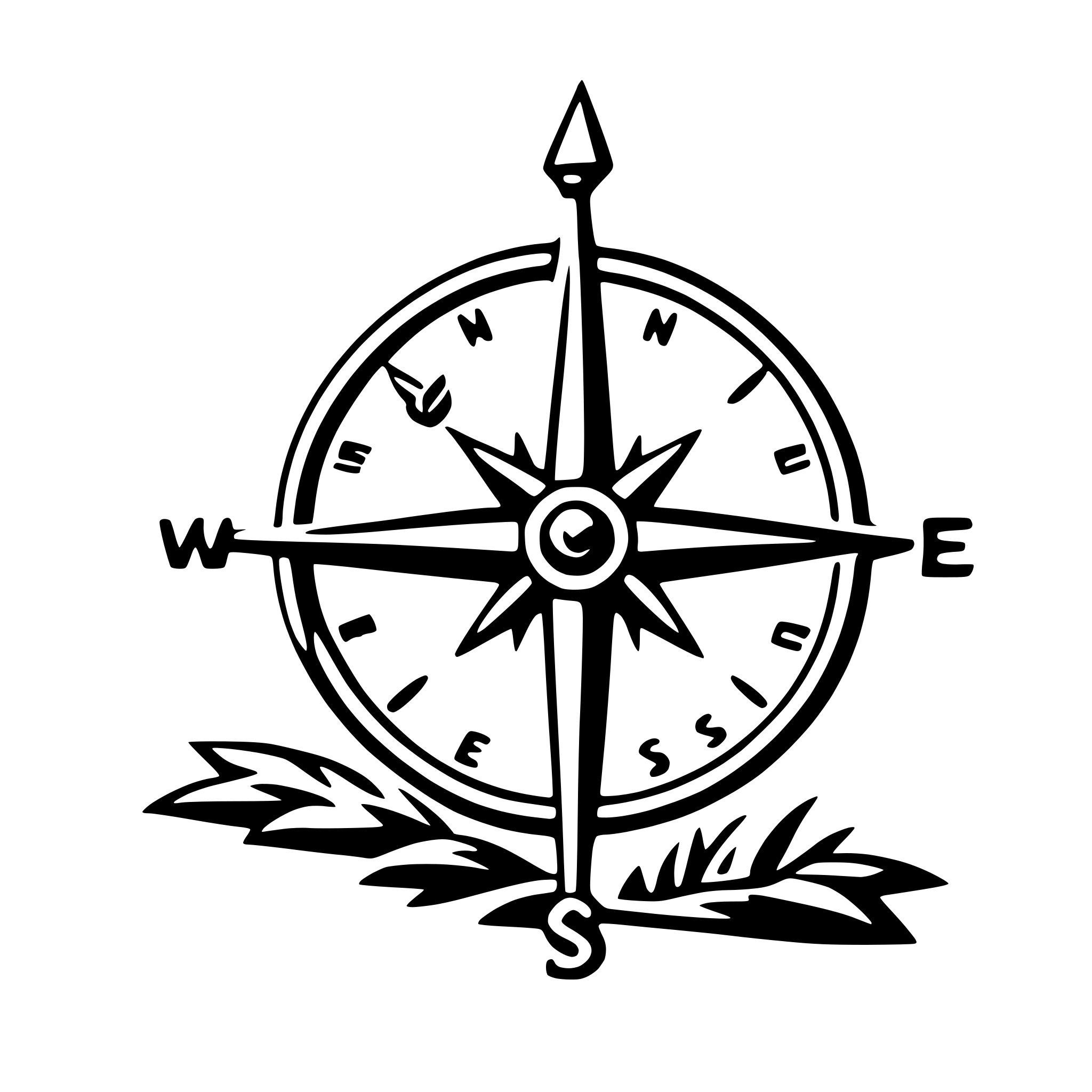 AI-generated SVG of 'nature compass'