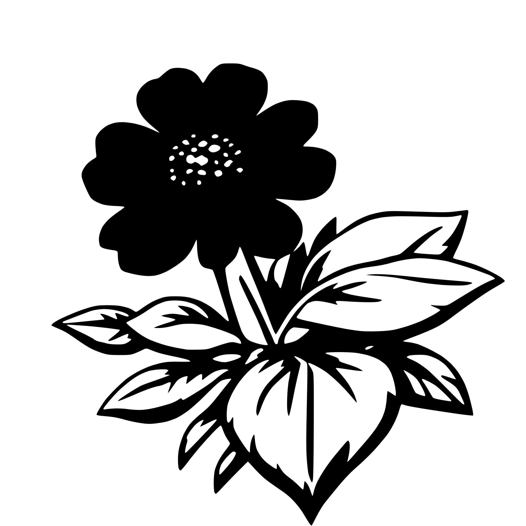 AI-generated SVG of 'purple flower'