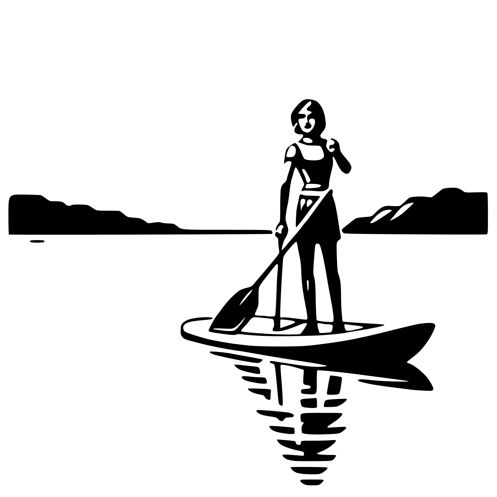 AI-generated SVG of 'sunset paddleboarding'