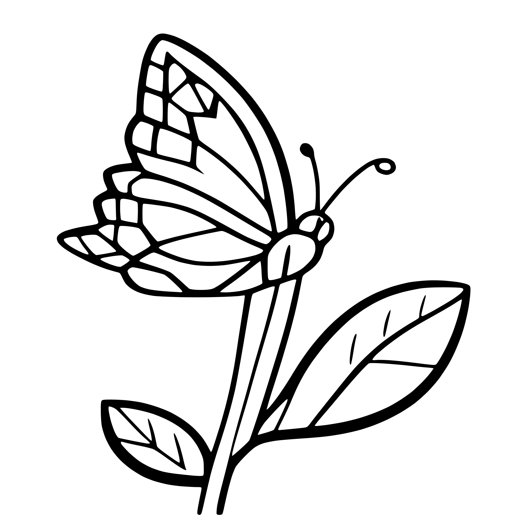 AI-generated SVG of 'butterfly landing on flower'