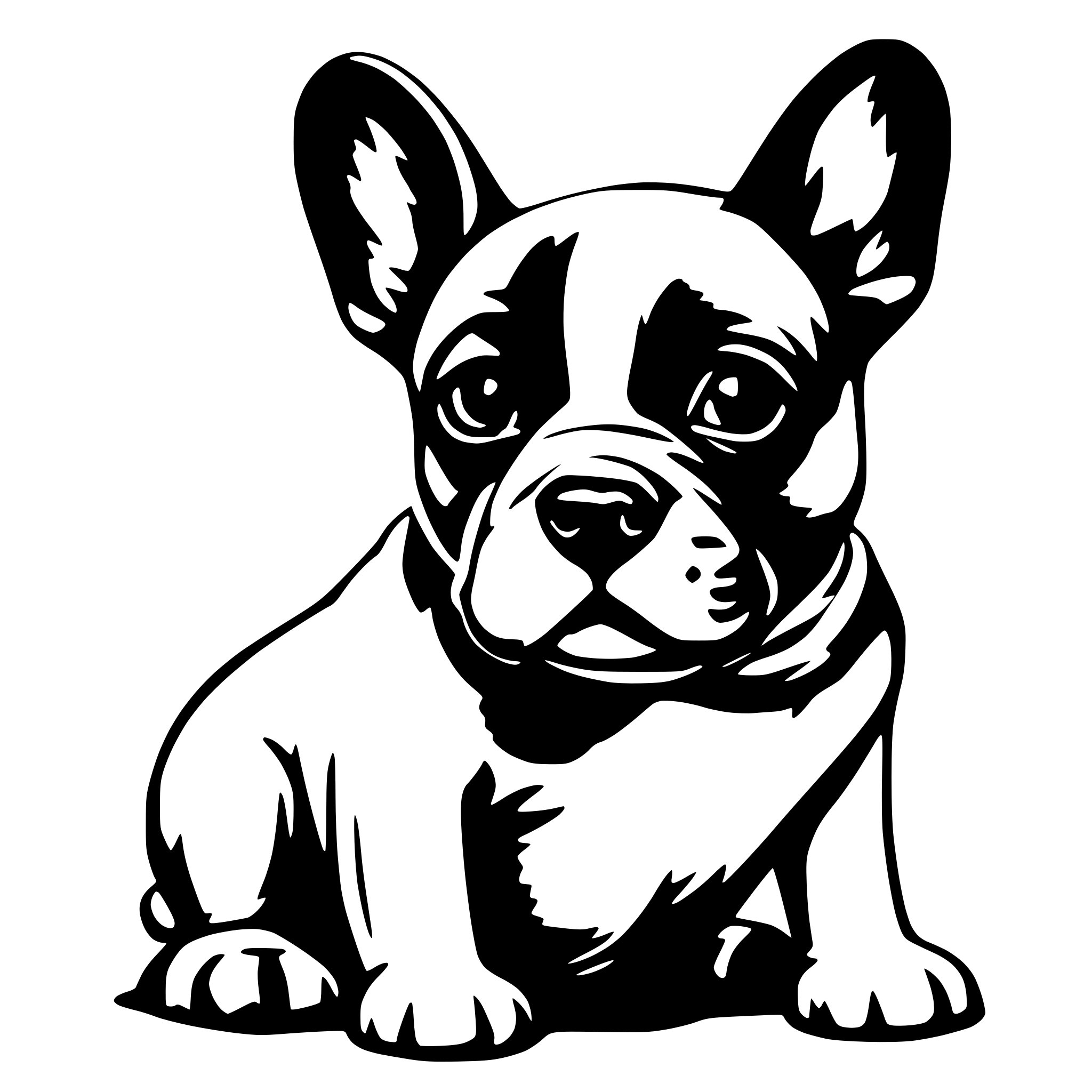AI-generated SVG of 'french bulldog, puppy'