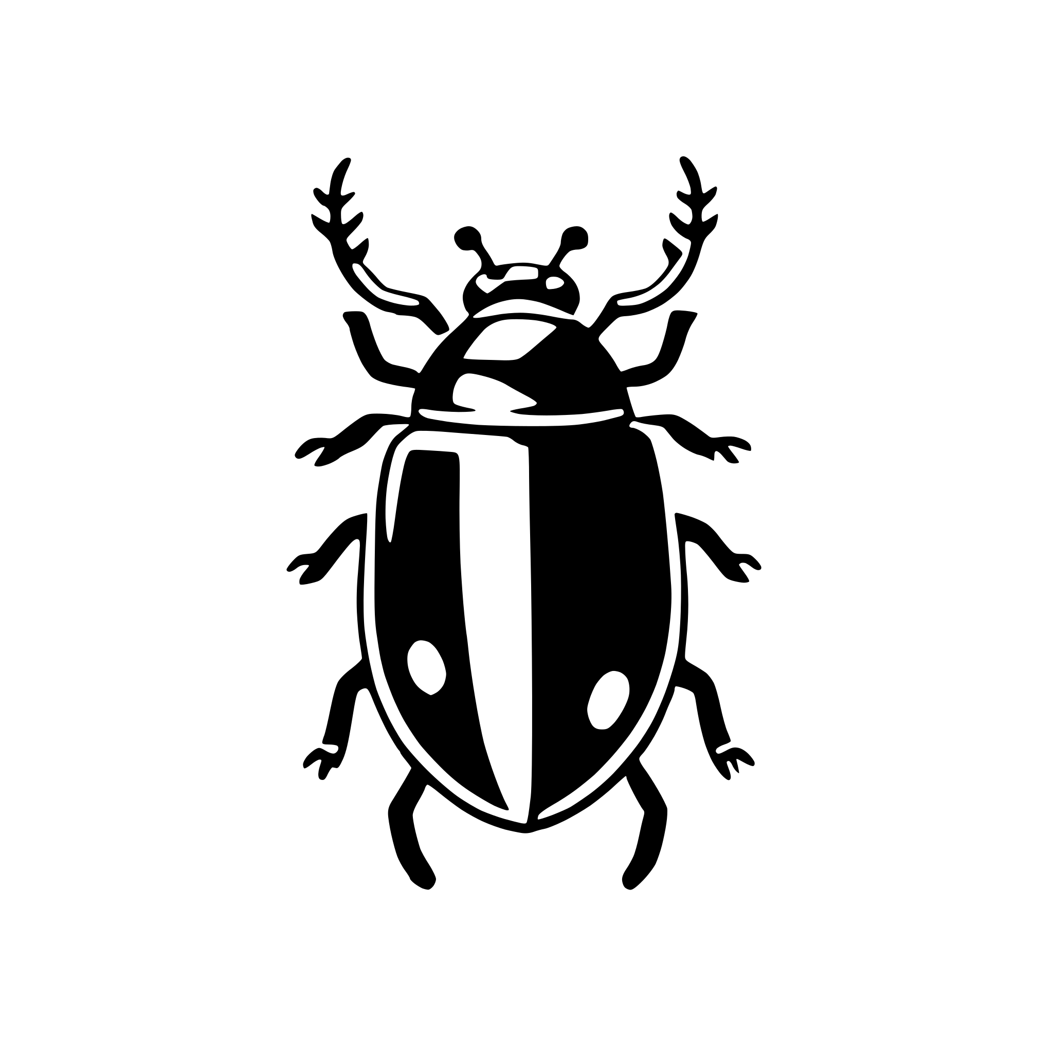 AI-generated SVG of a beetle with bowtie