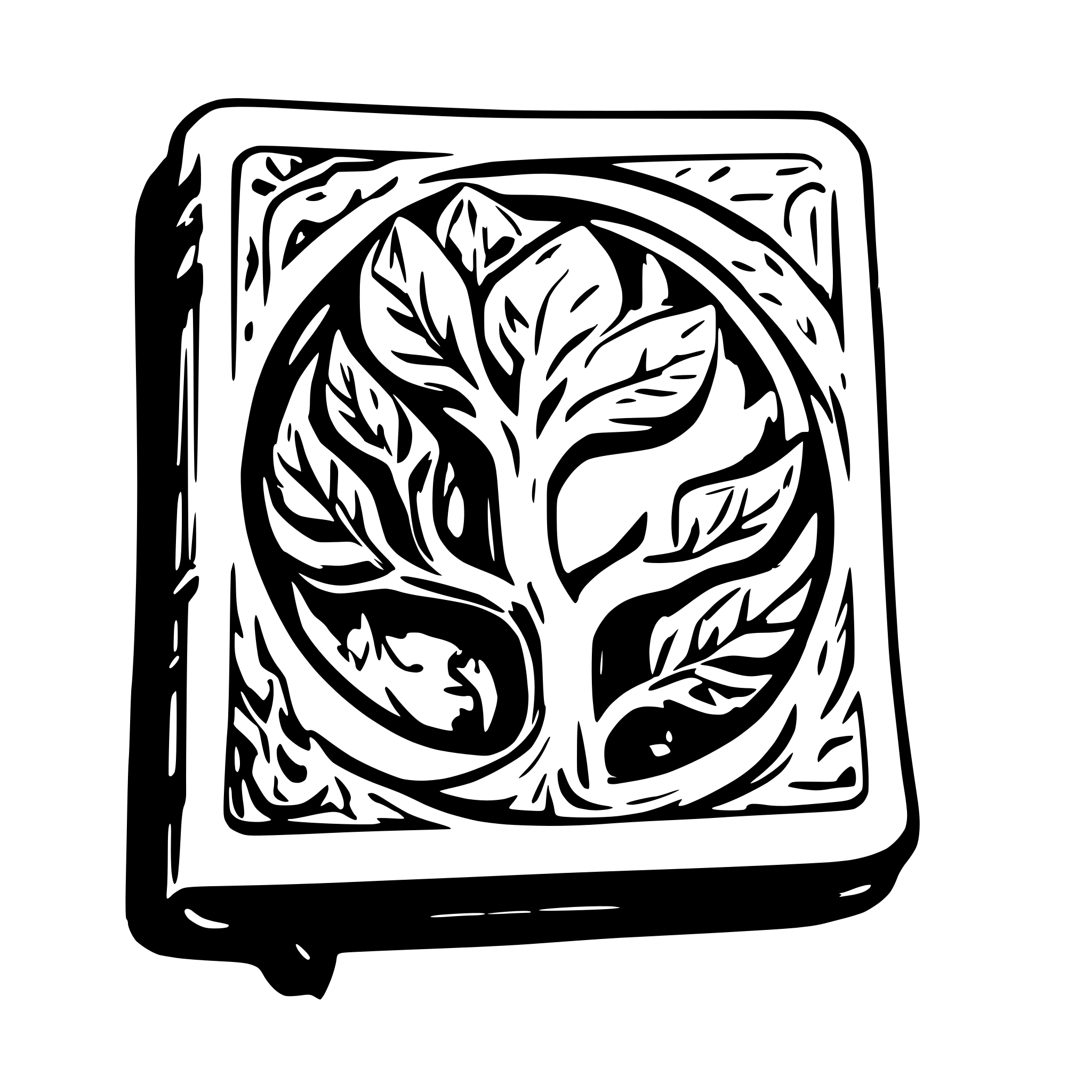 AI-generated SVG of 'the stygian library'