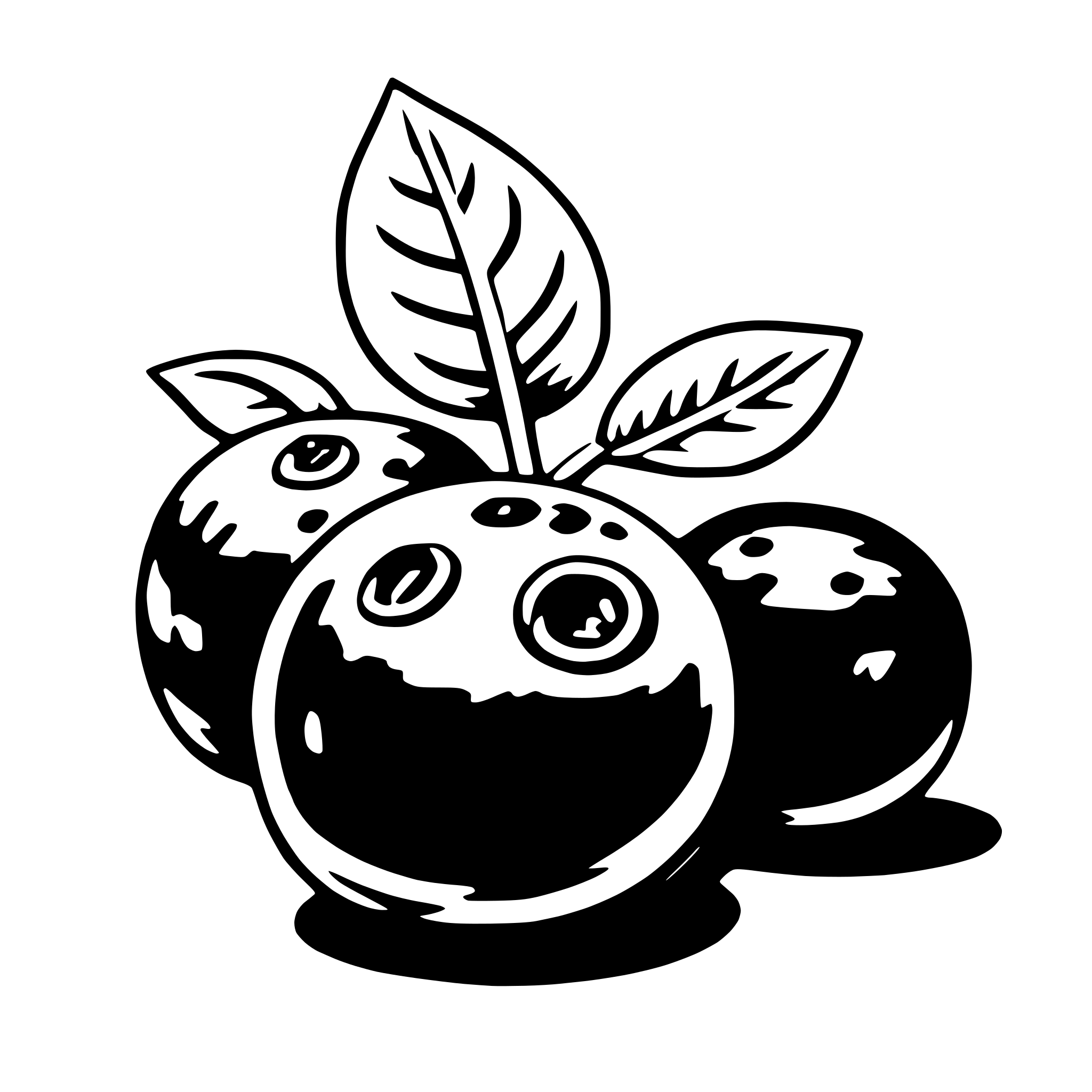 AI-generated SVG of a blueberry