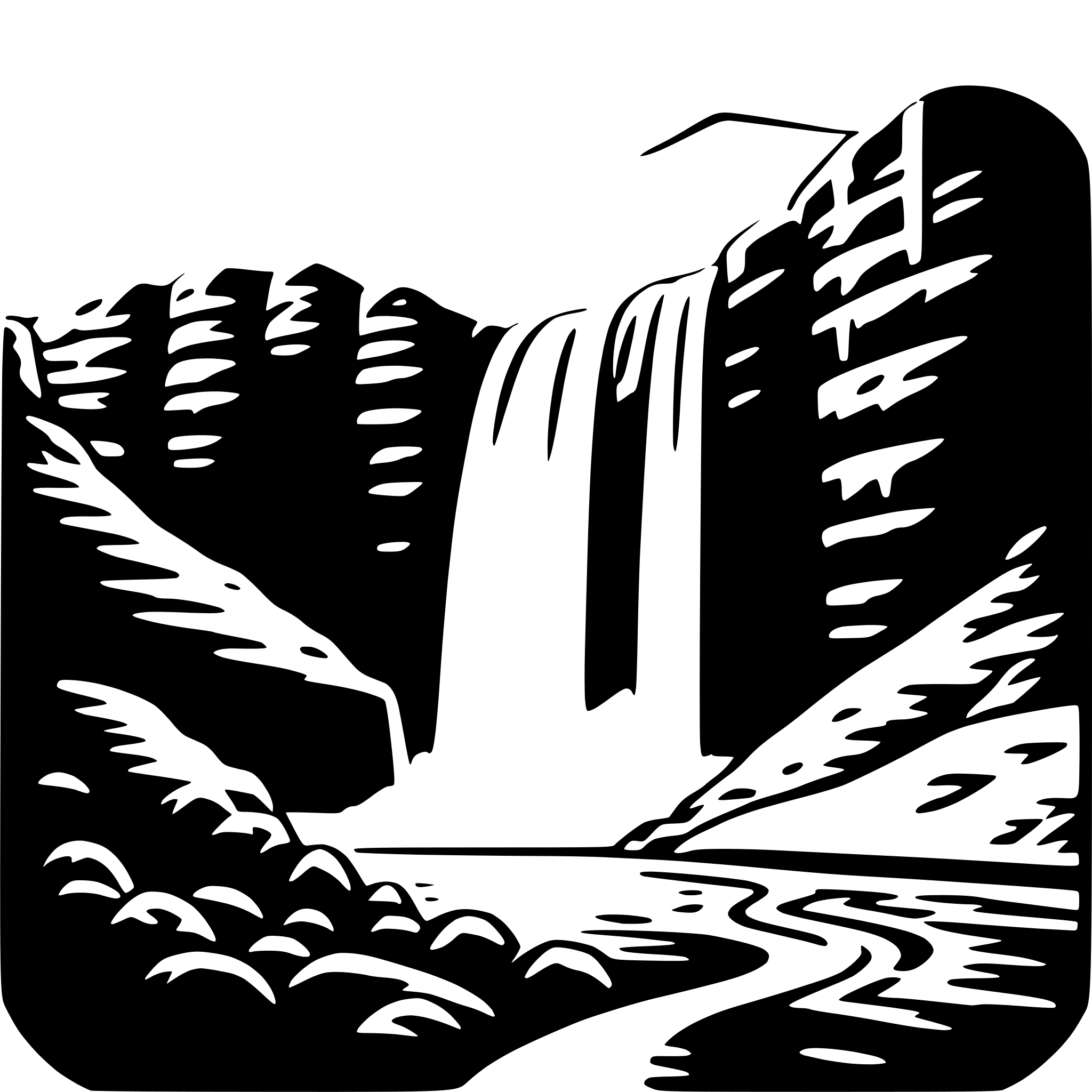 AI-generated SVG of 'skogafoss'