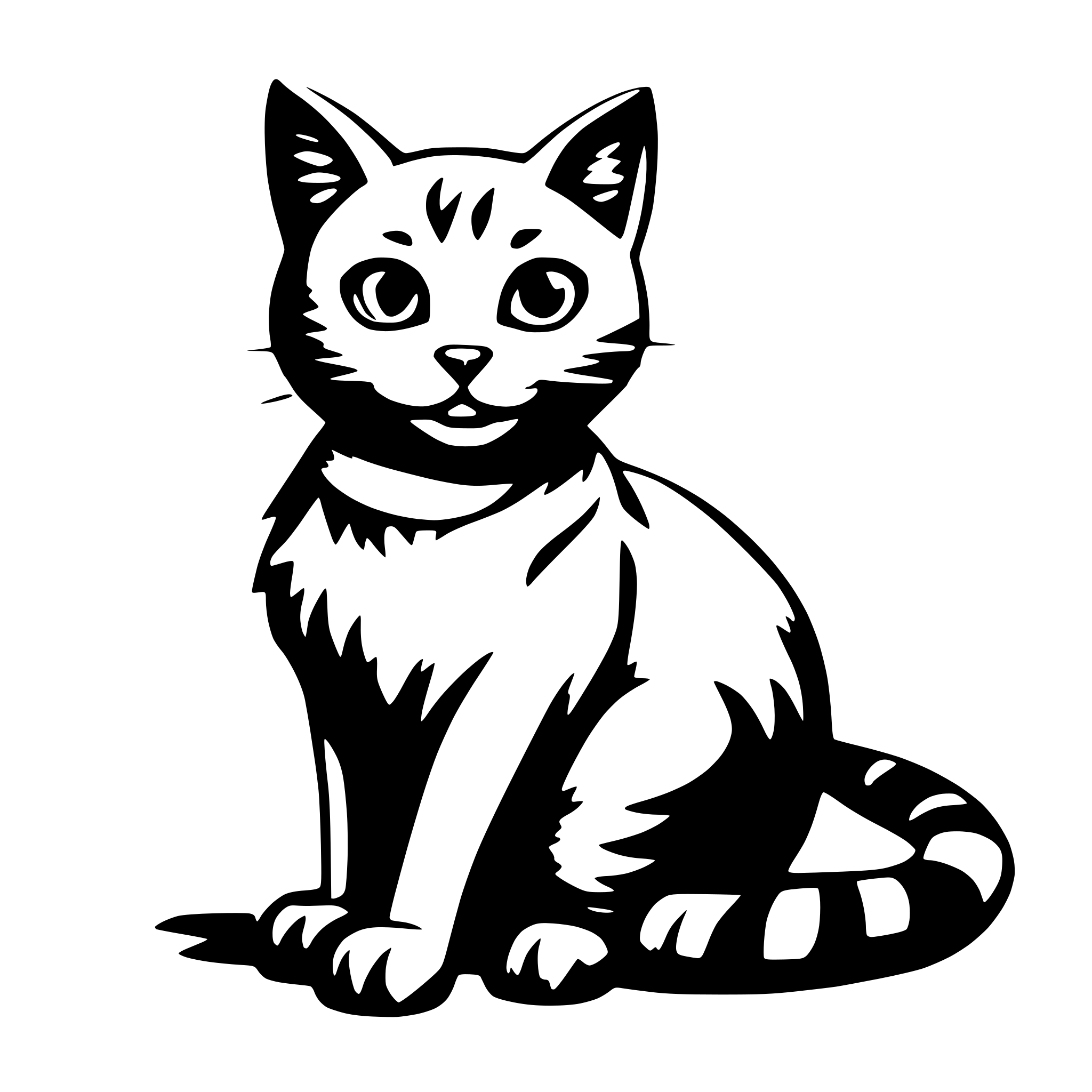 AI-generated SVG of a character cat