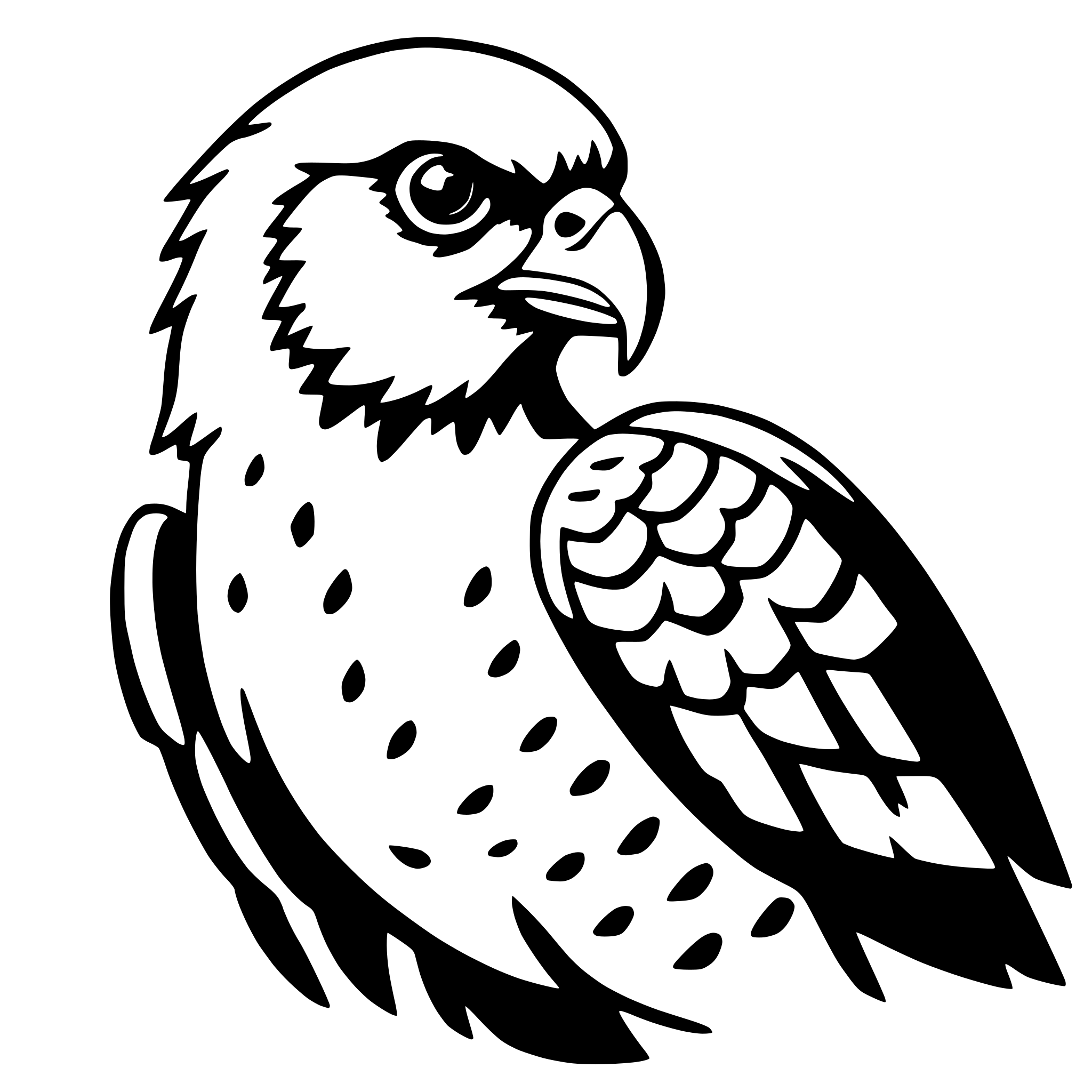 AI-generated SVG of a harpy eagle