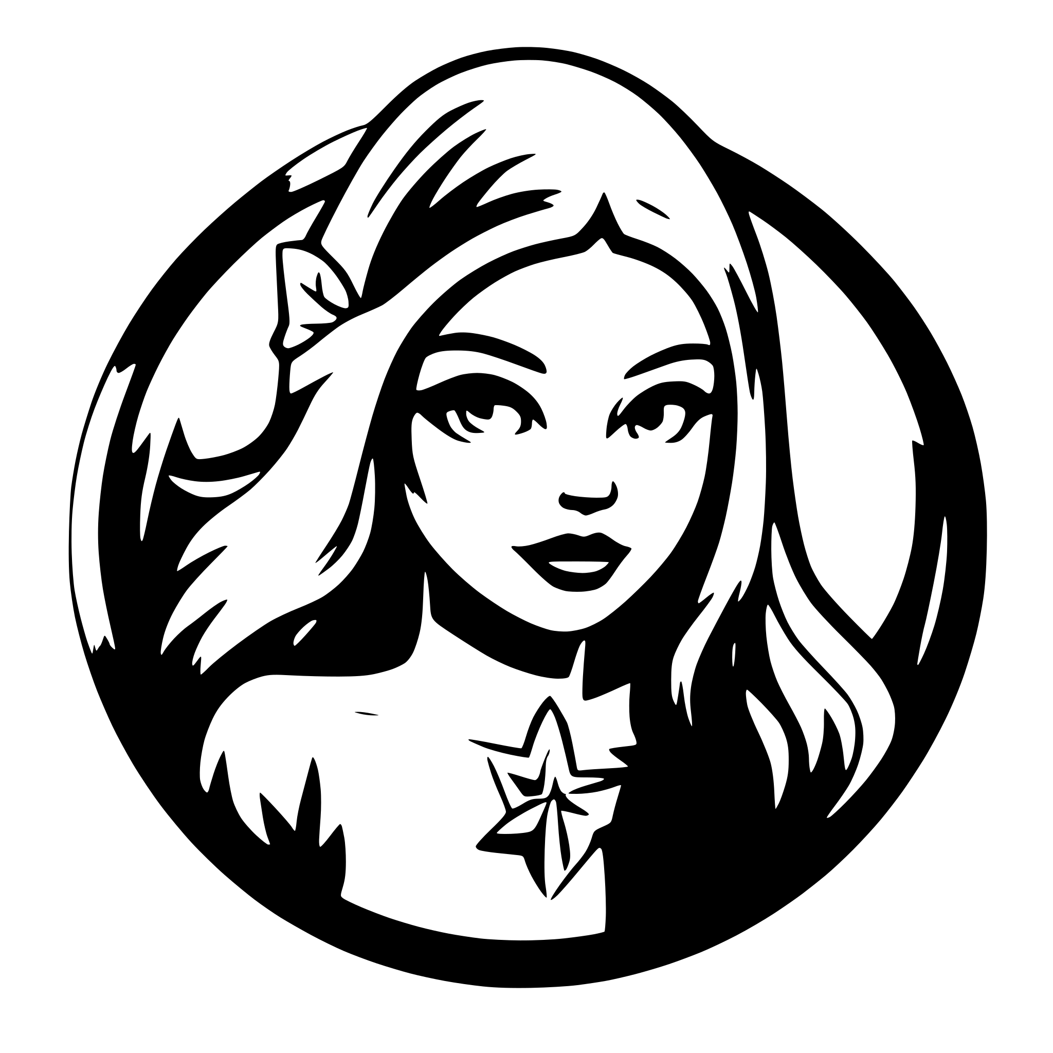 AI-generated SVG of 'dark witch'