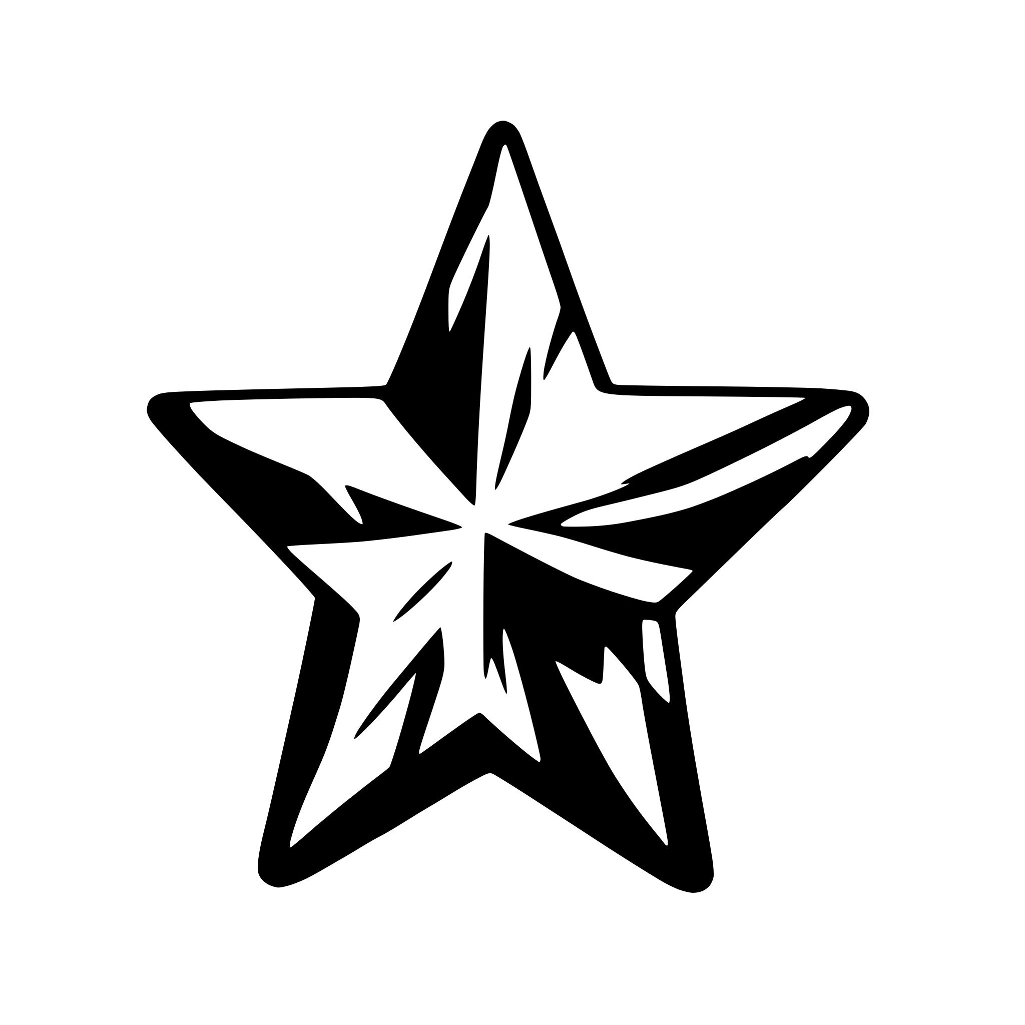 AI-generated SVG of 'a 4 pointed abstract star'