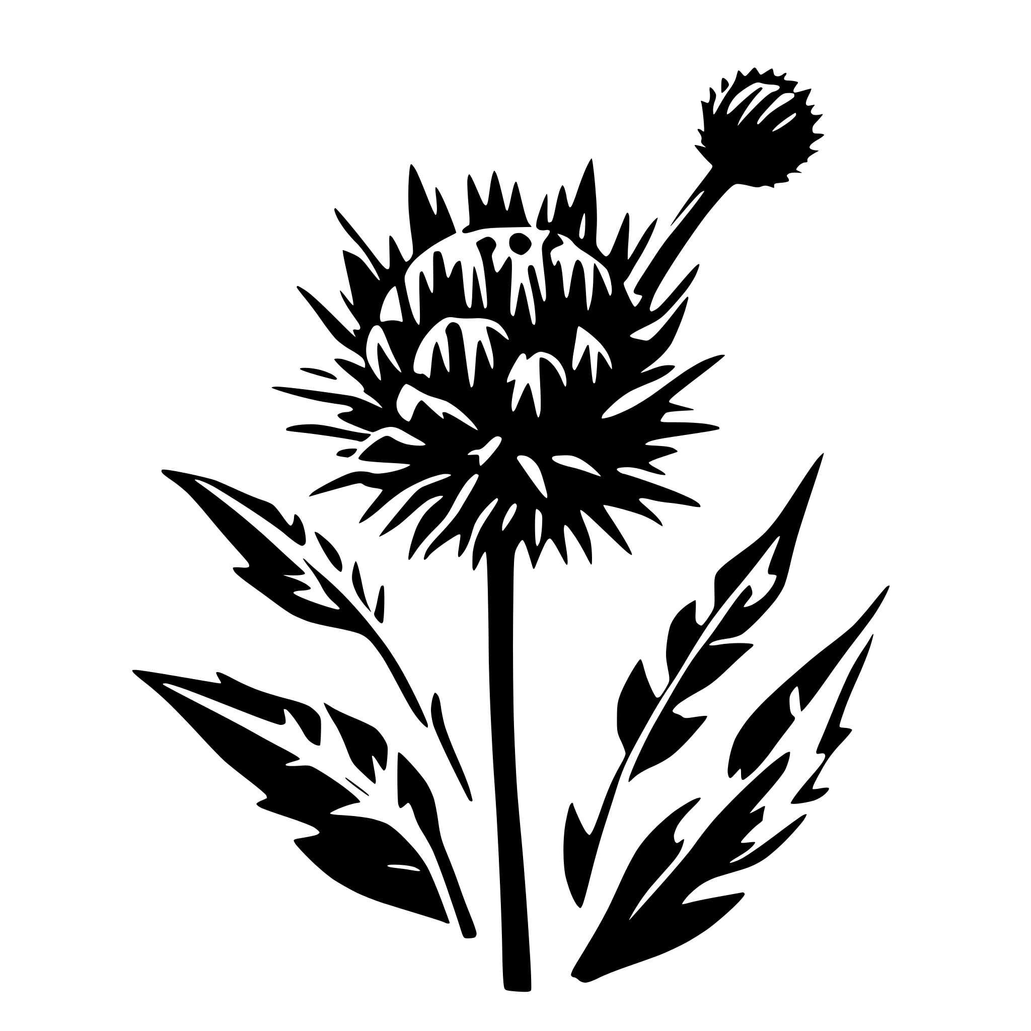 AI-generated SVG of 'thistle wildflower'
