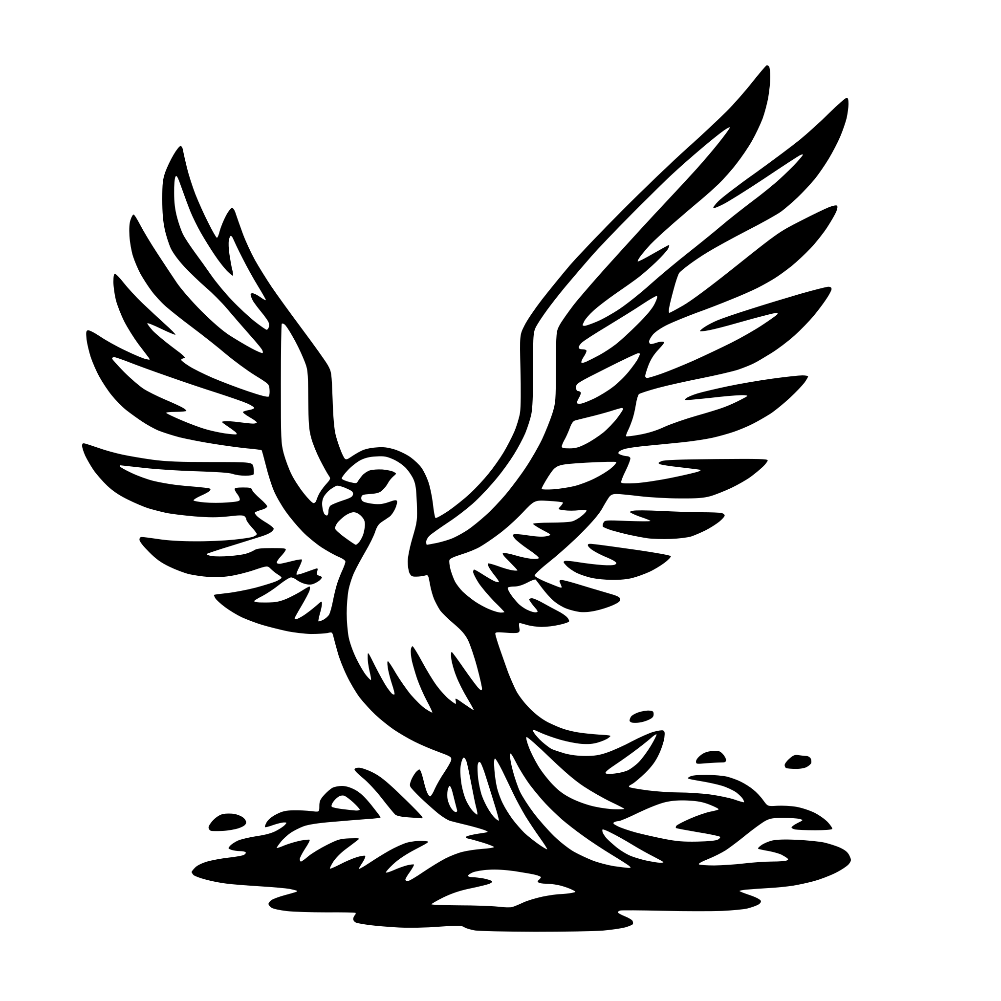 AI-generated SVG of 'phoenix rising'